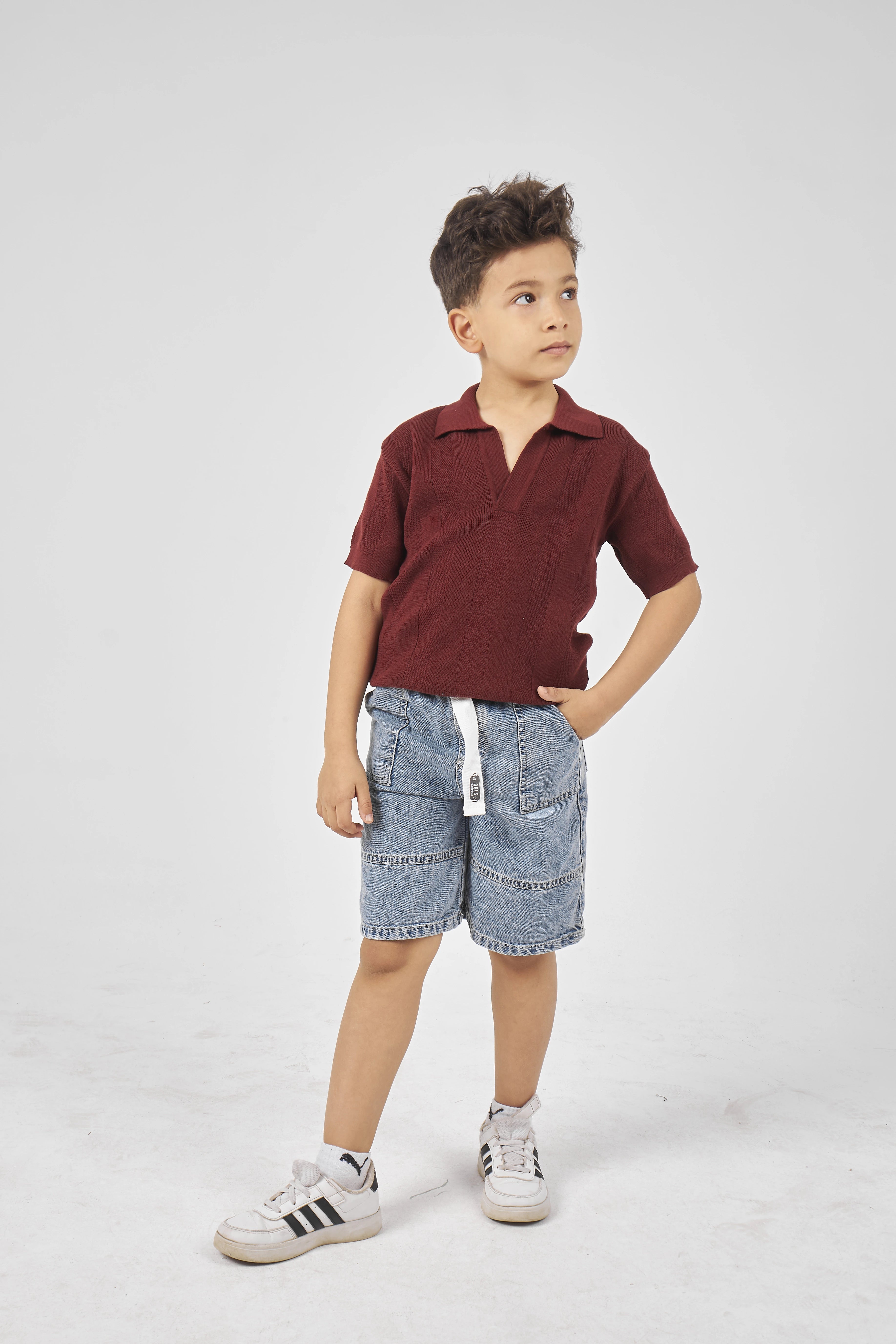 Burgundy Boys polo Tricot