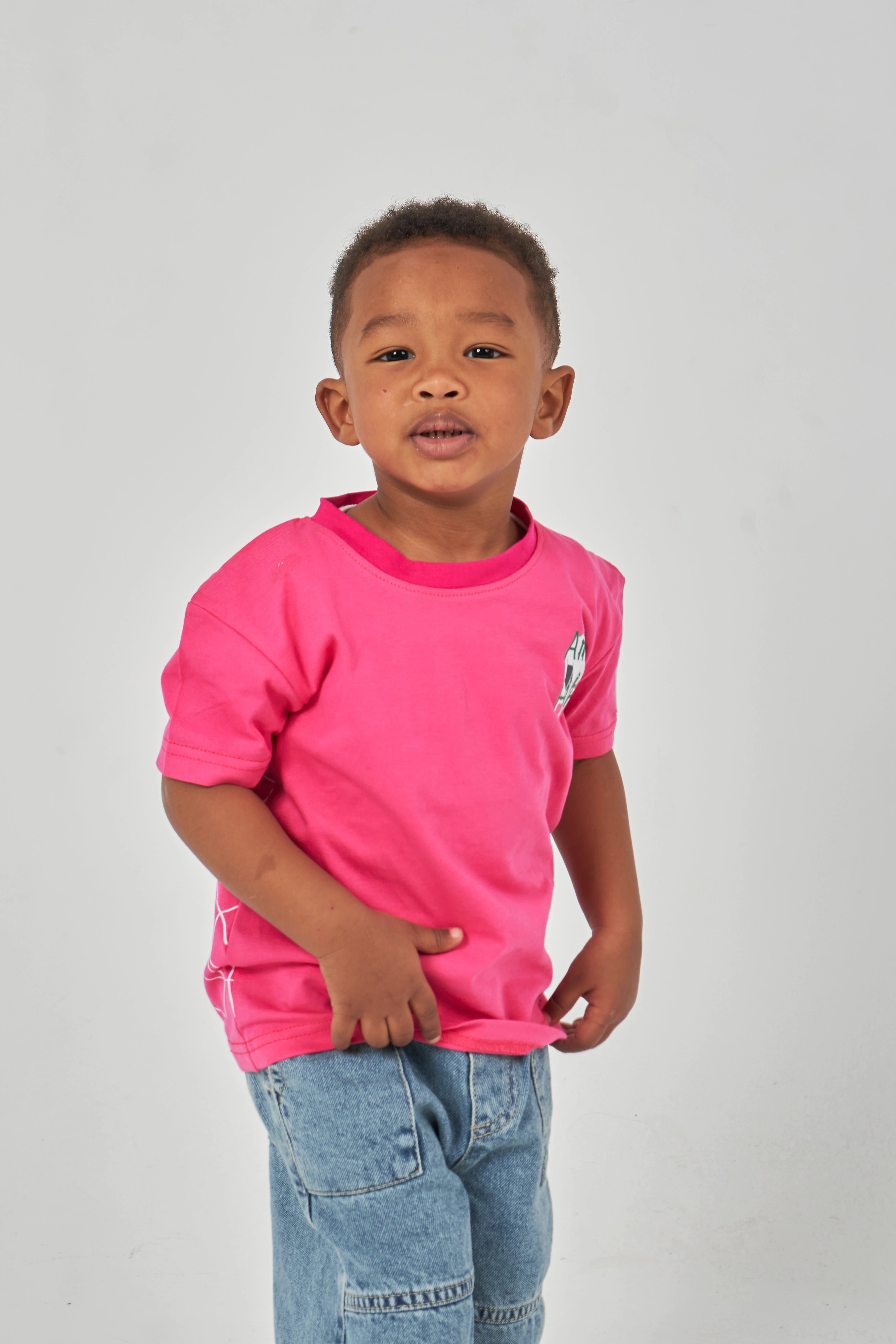Fushia Boys Basic T-shirt