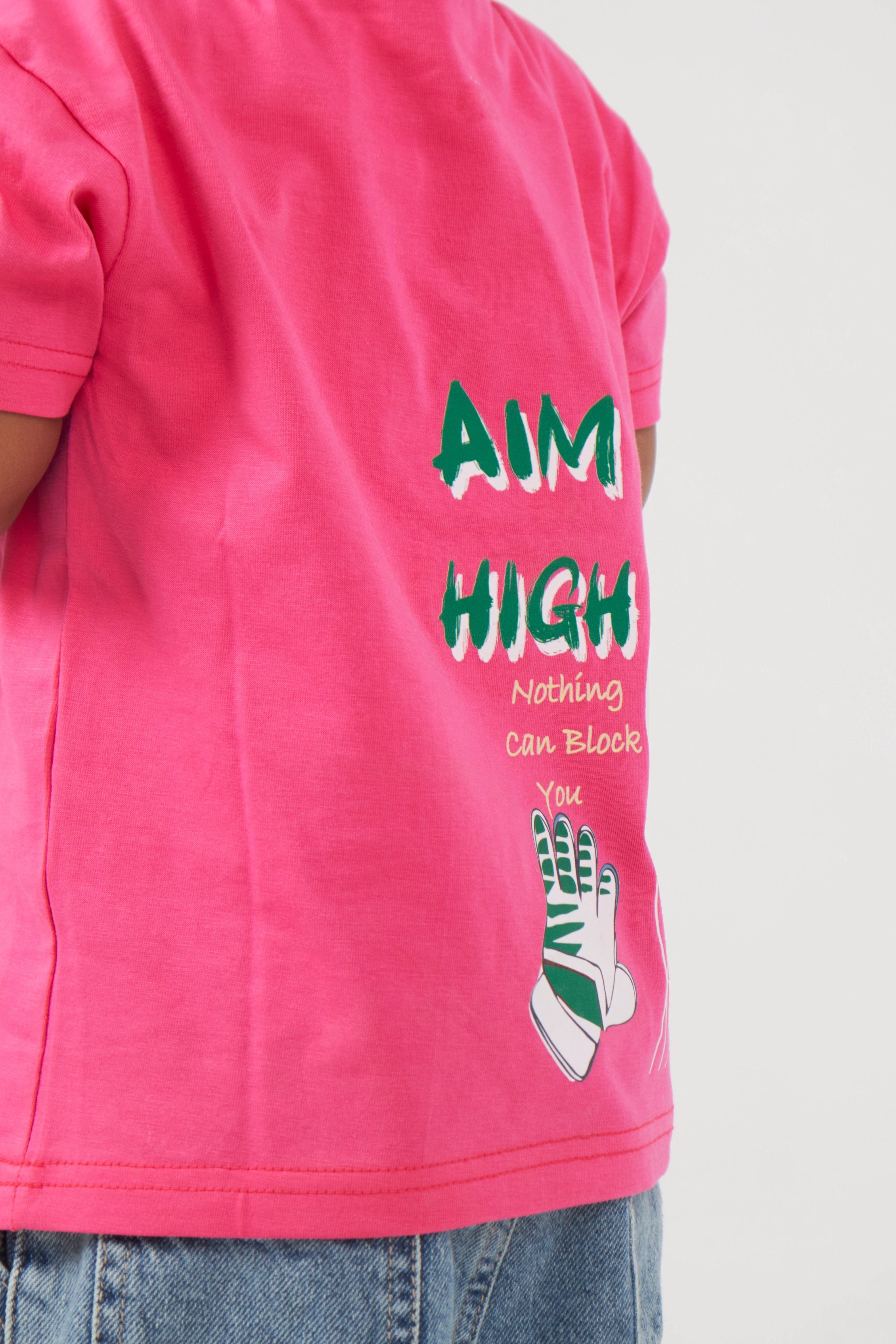 Fushia Boys Basic T-shirt