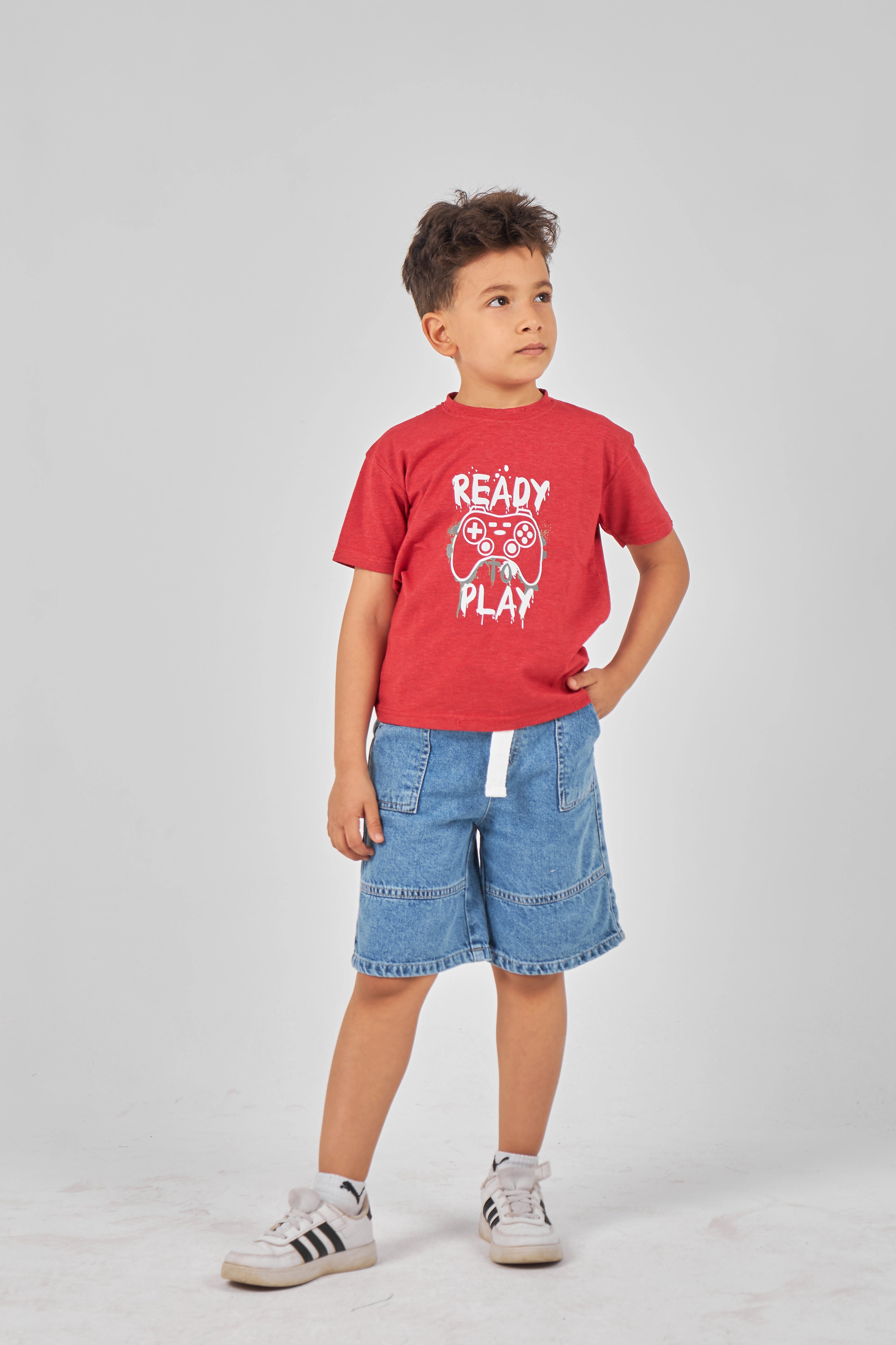 Red Boys Basic T-shirt