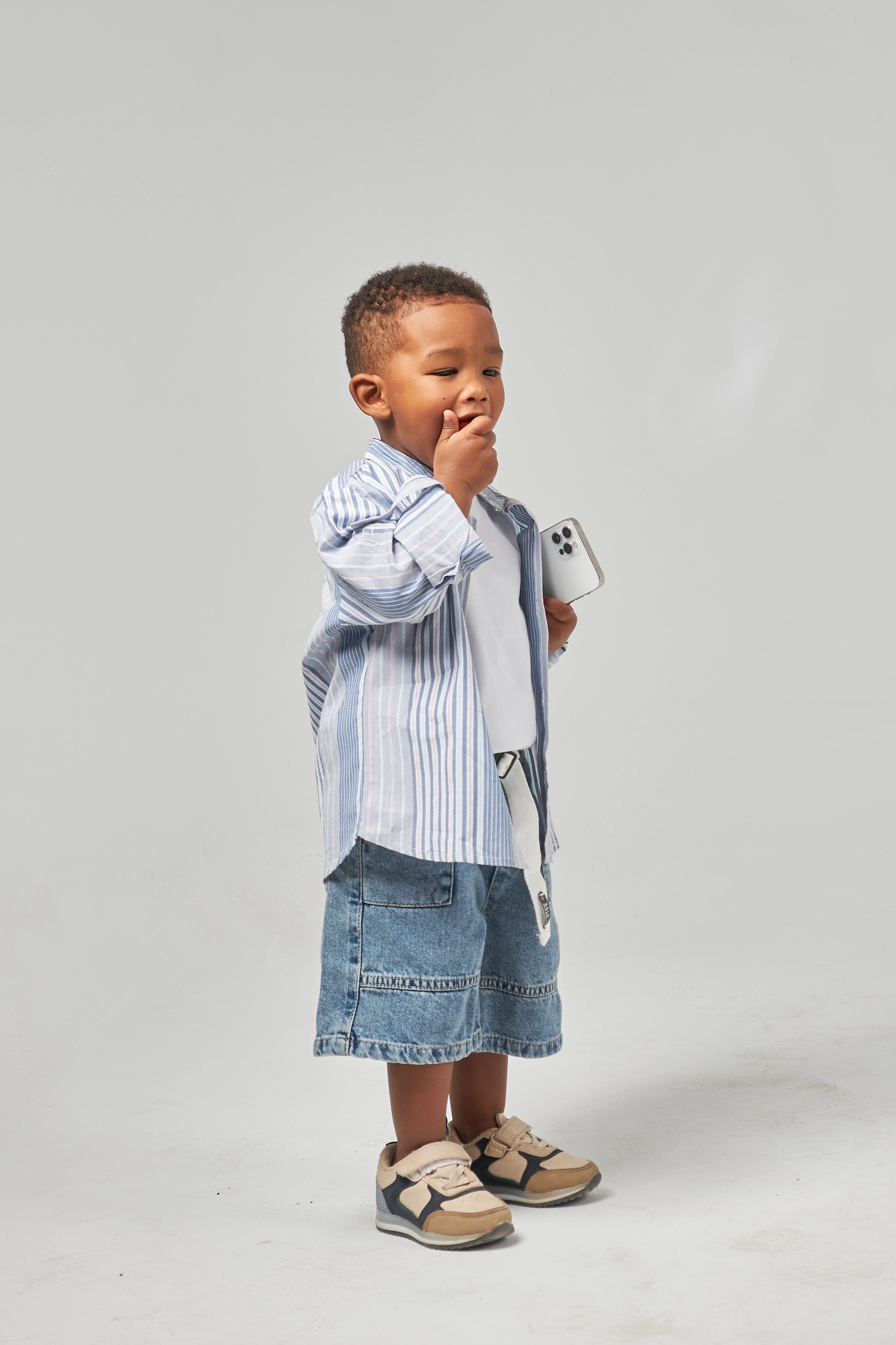 Blue Boys Long Sleeve Shirt