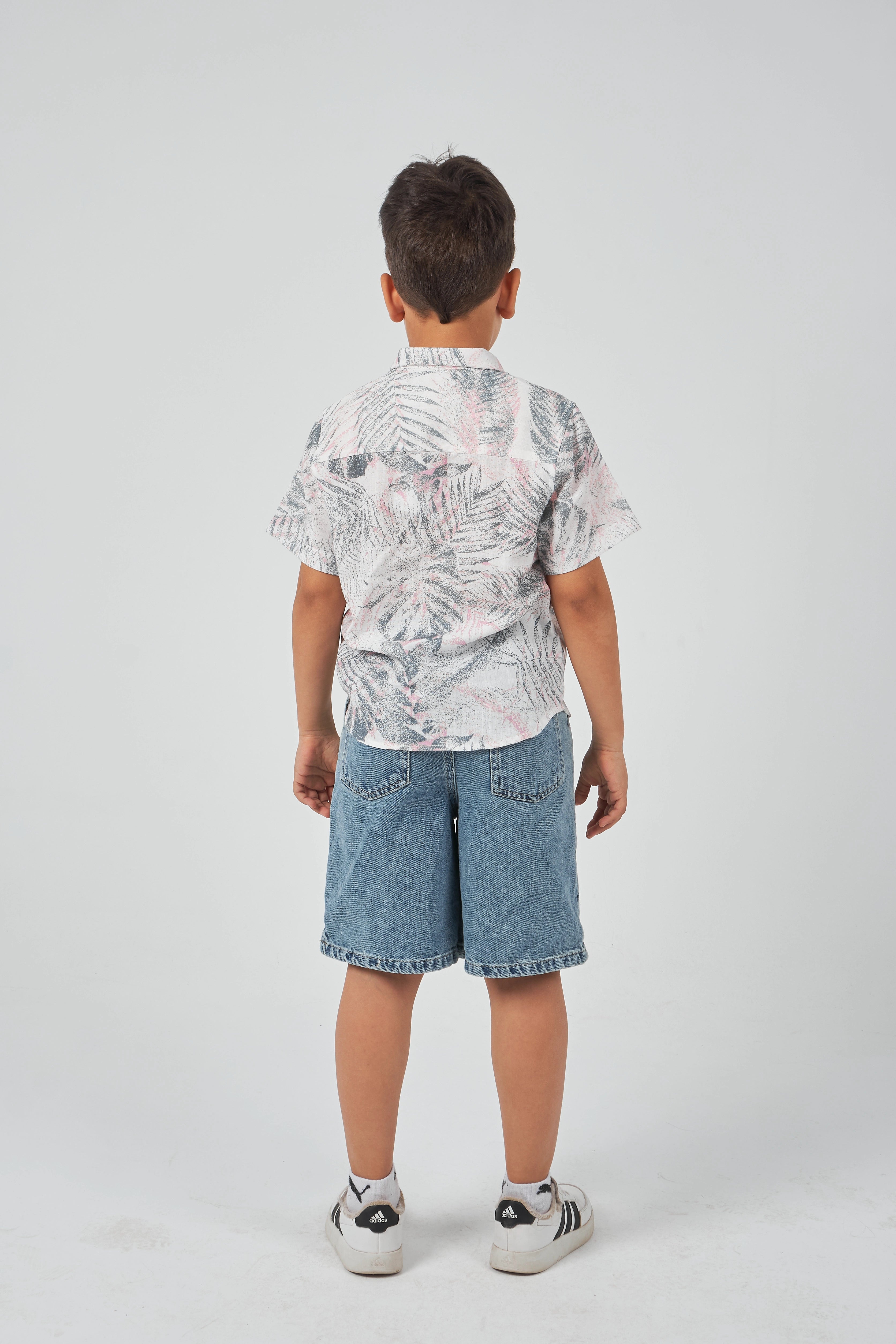 Printed Gray Boys Shirt