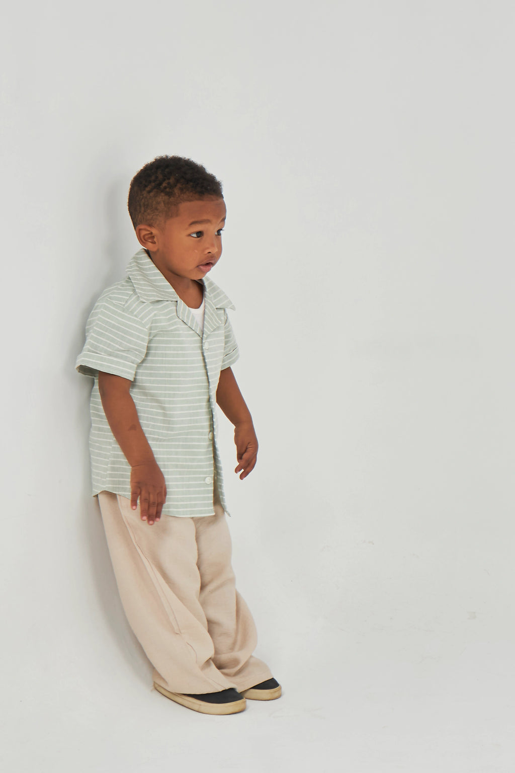 Beige Boys Woven Pants