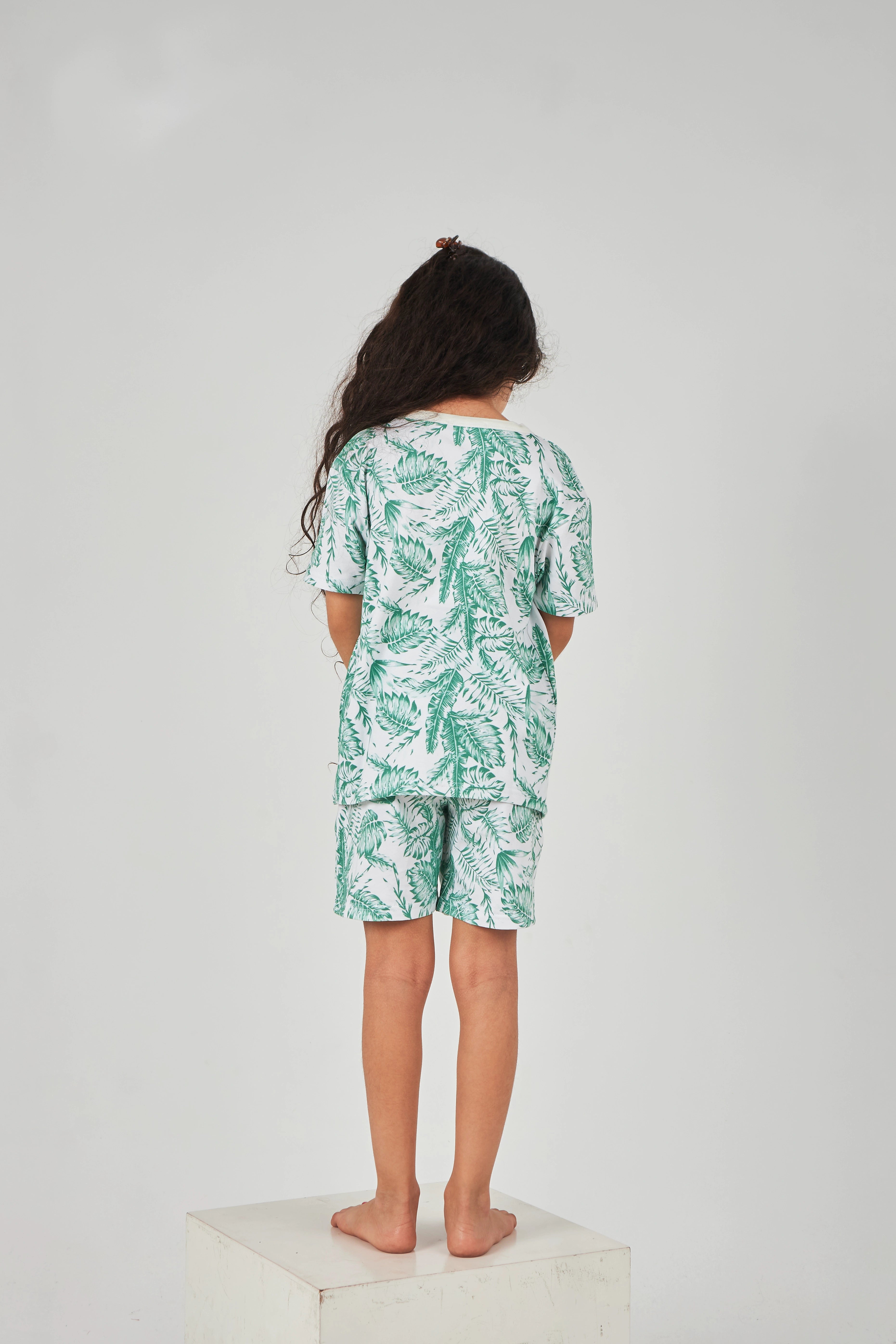 Printed Green Girls Pajama