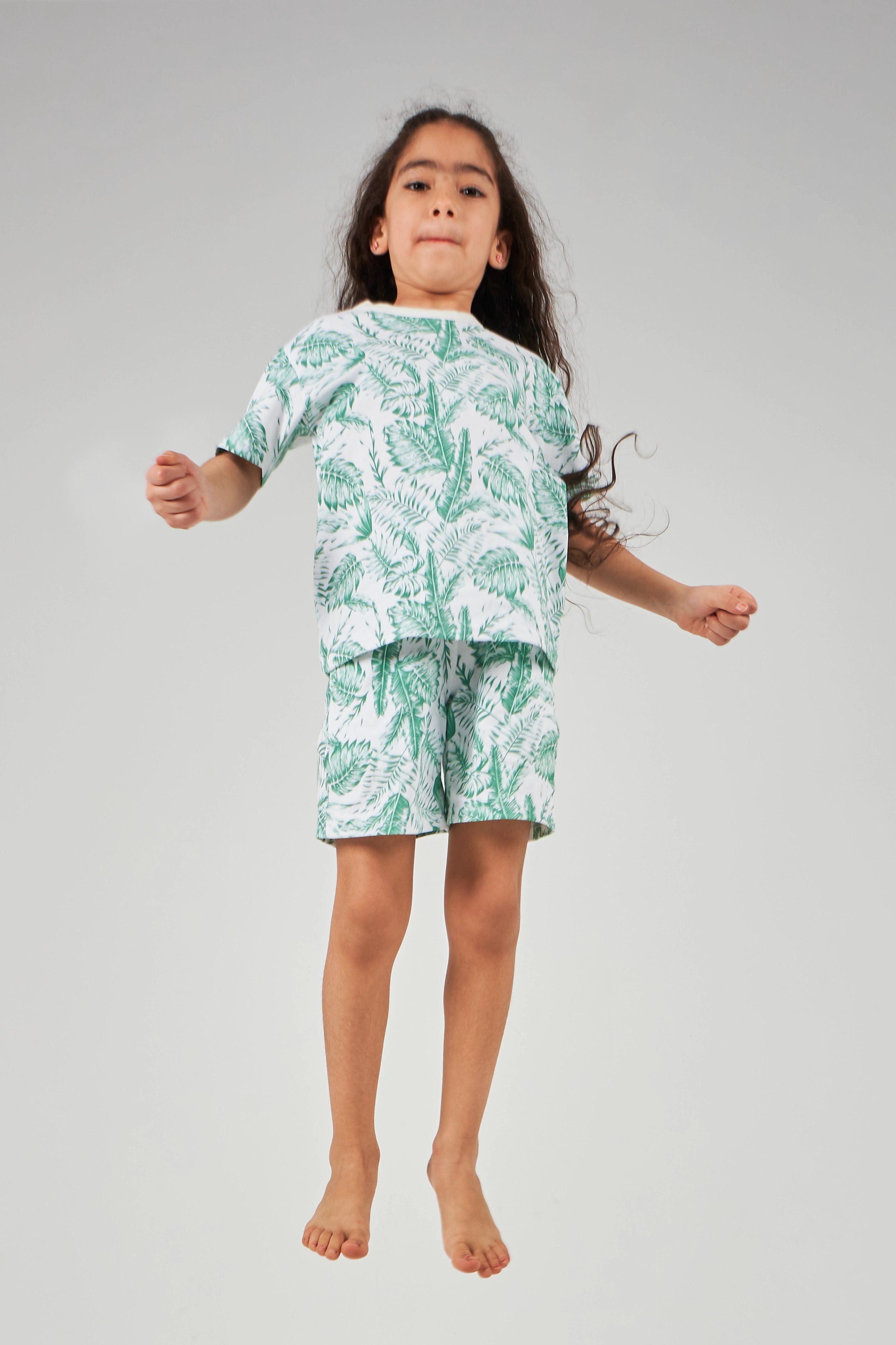Printed Green Girls Pajama