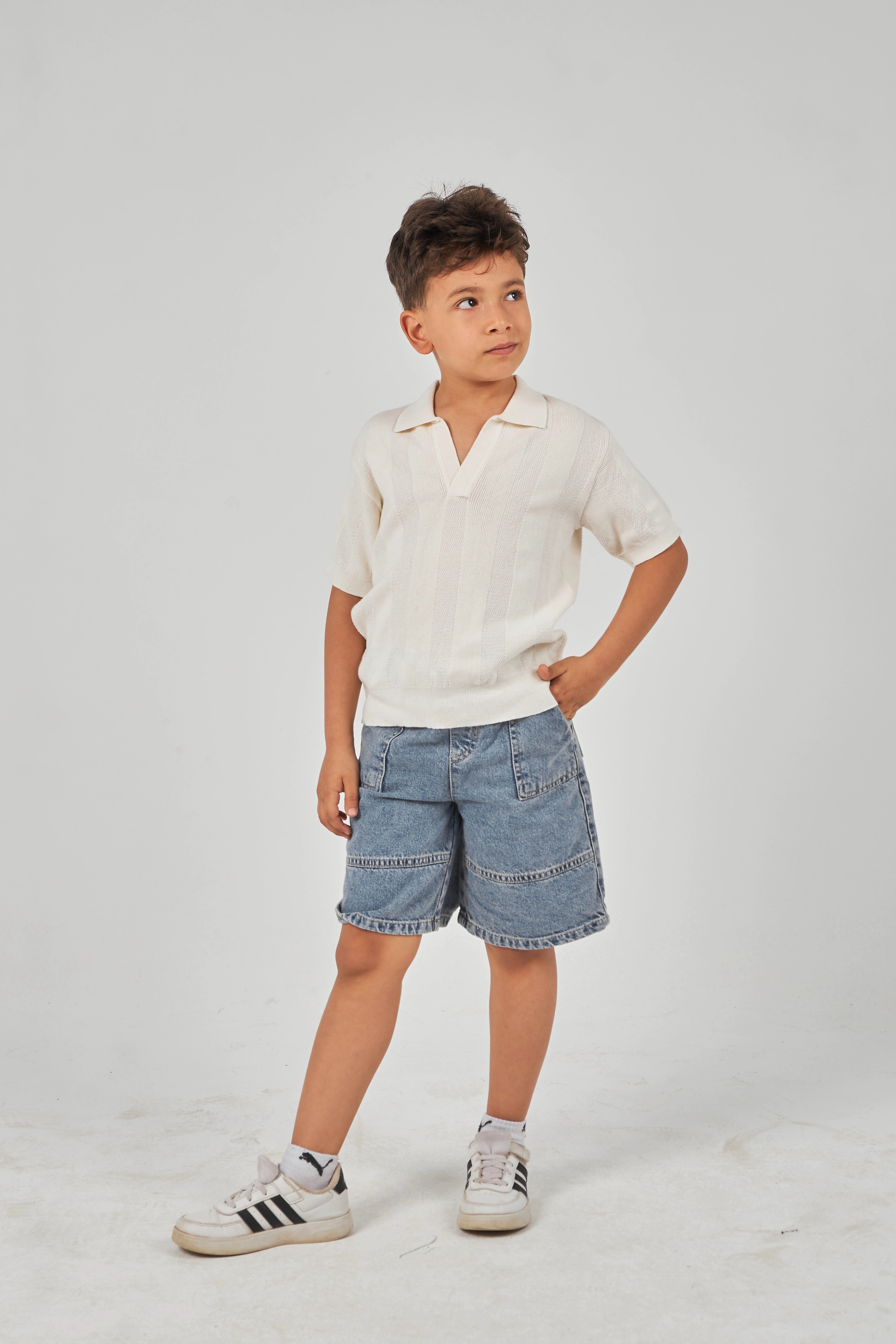 Ecru Boys polo Tricot