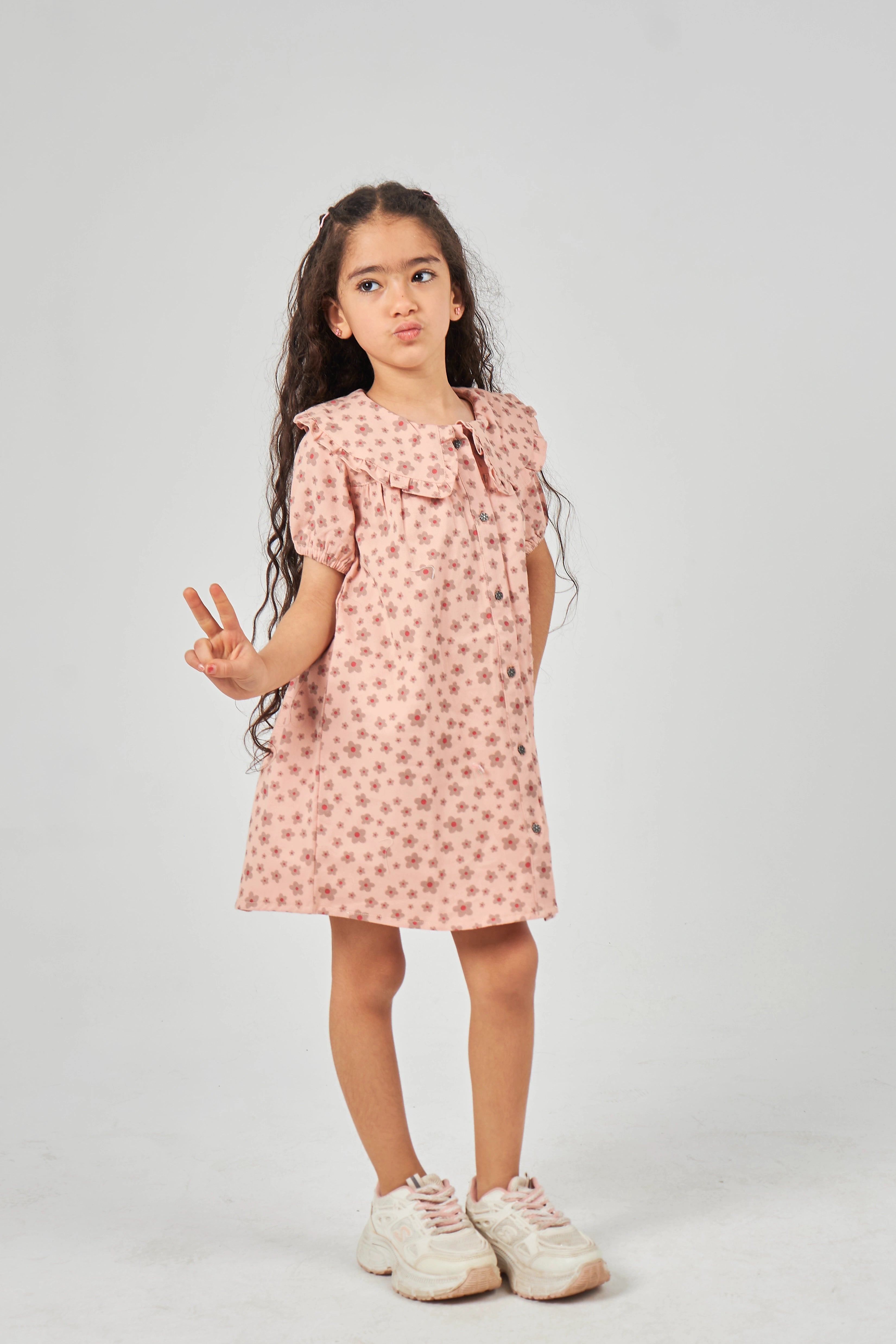 Rose  Printed Girls Dress
