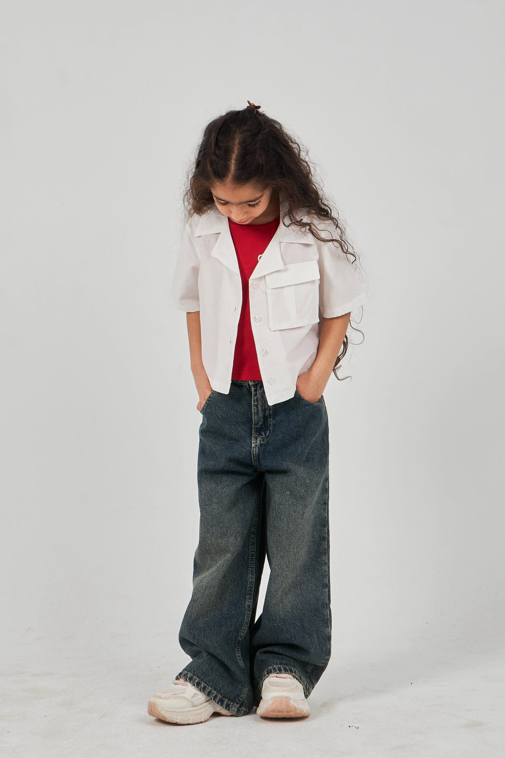Girls Denim Dark  pants