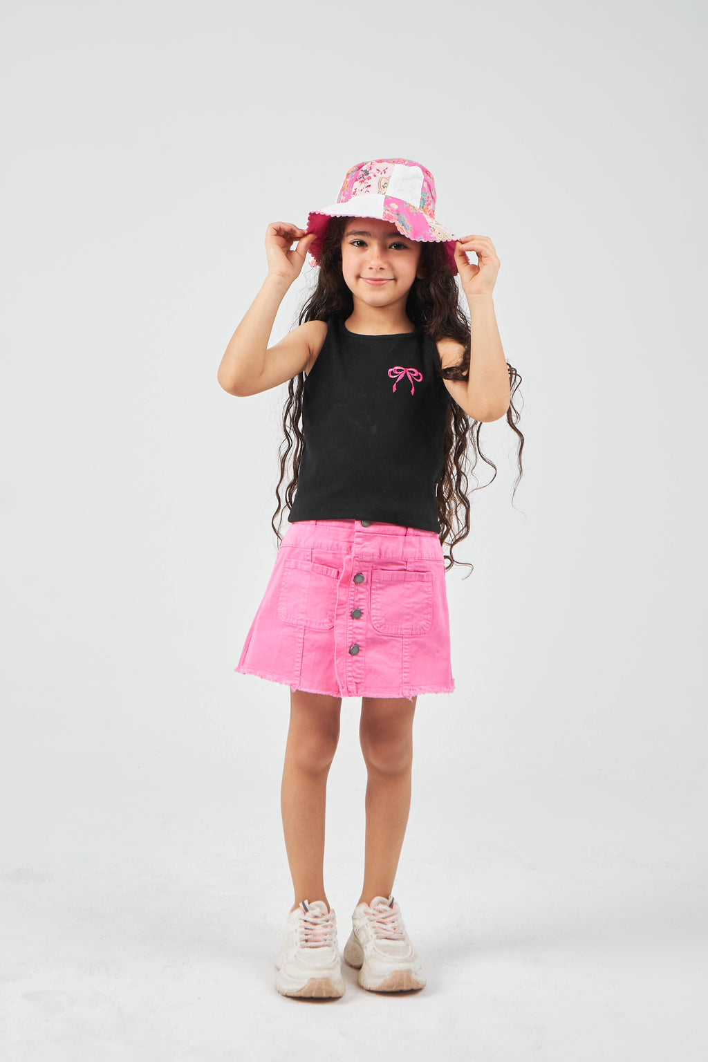 Fushia Girls Woven skirt