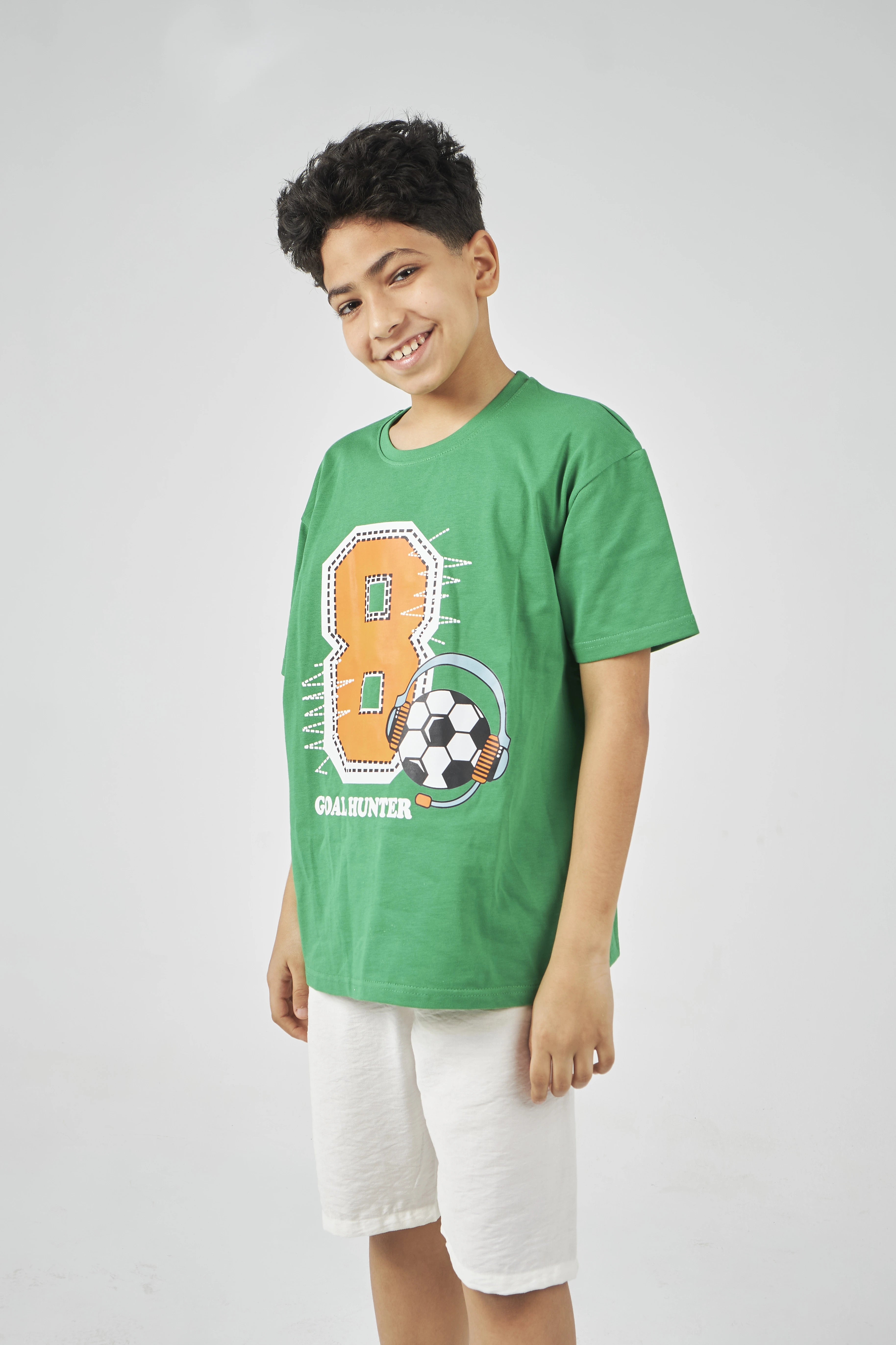 Green Boys Basic T-shirt