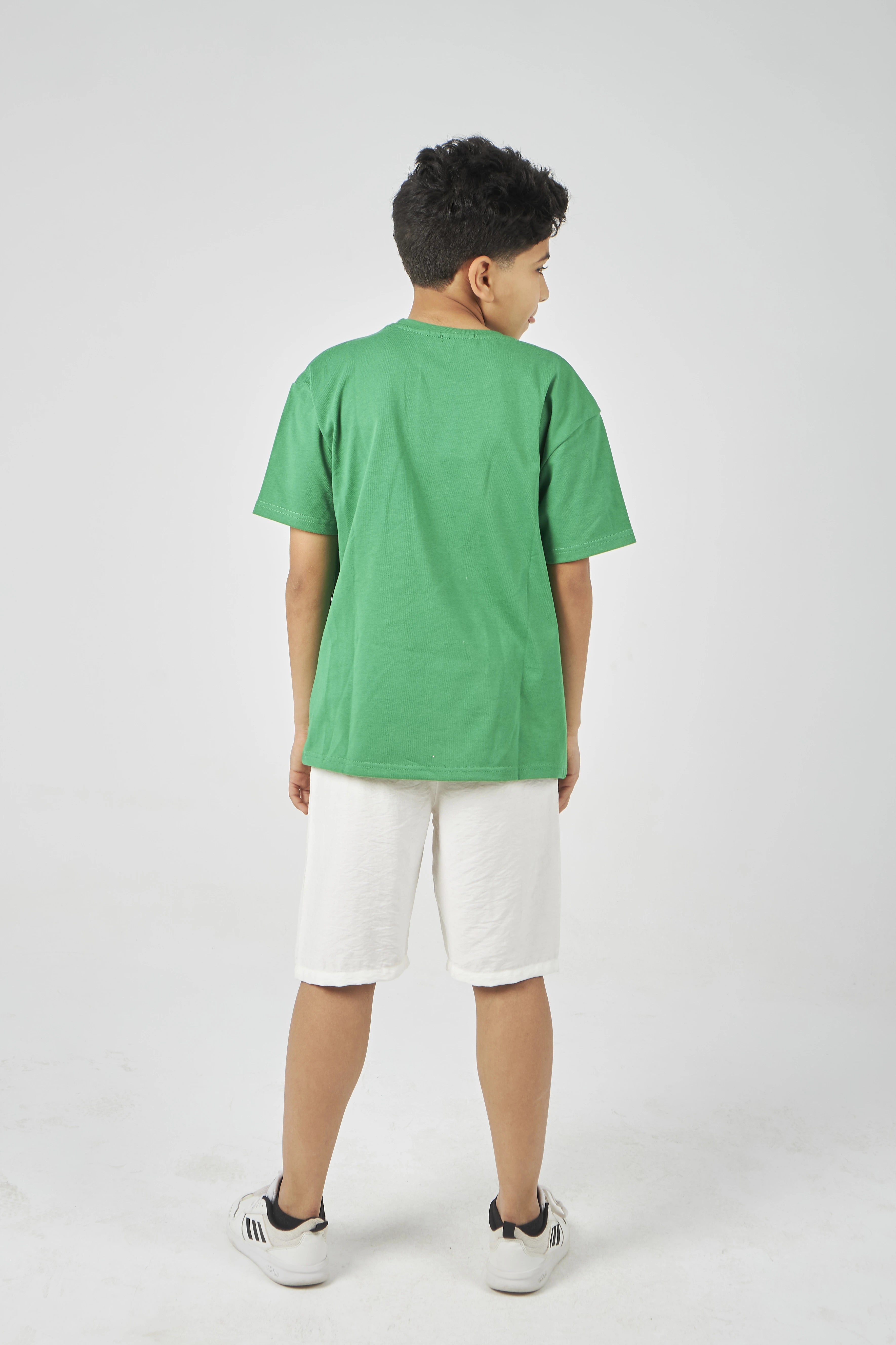 Green Boys Basic T-shirt