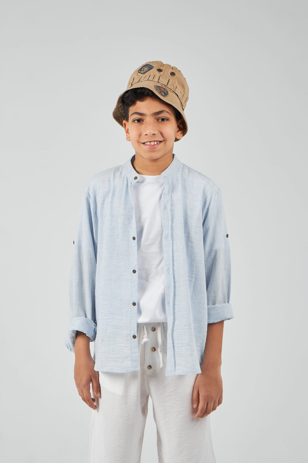 Blue Boys Shirt Long Sleeve