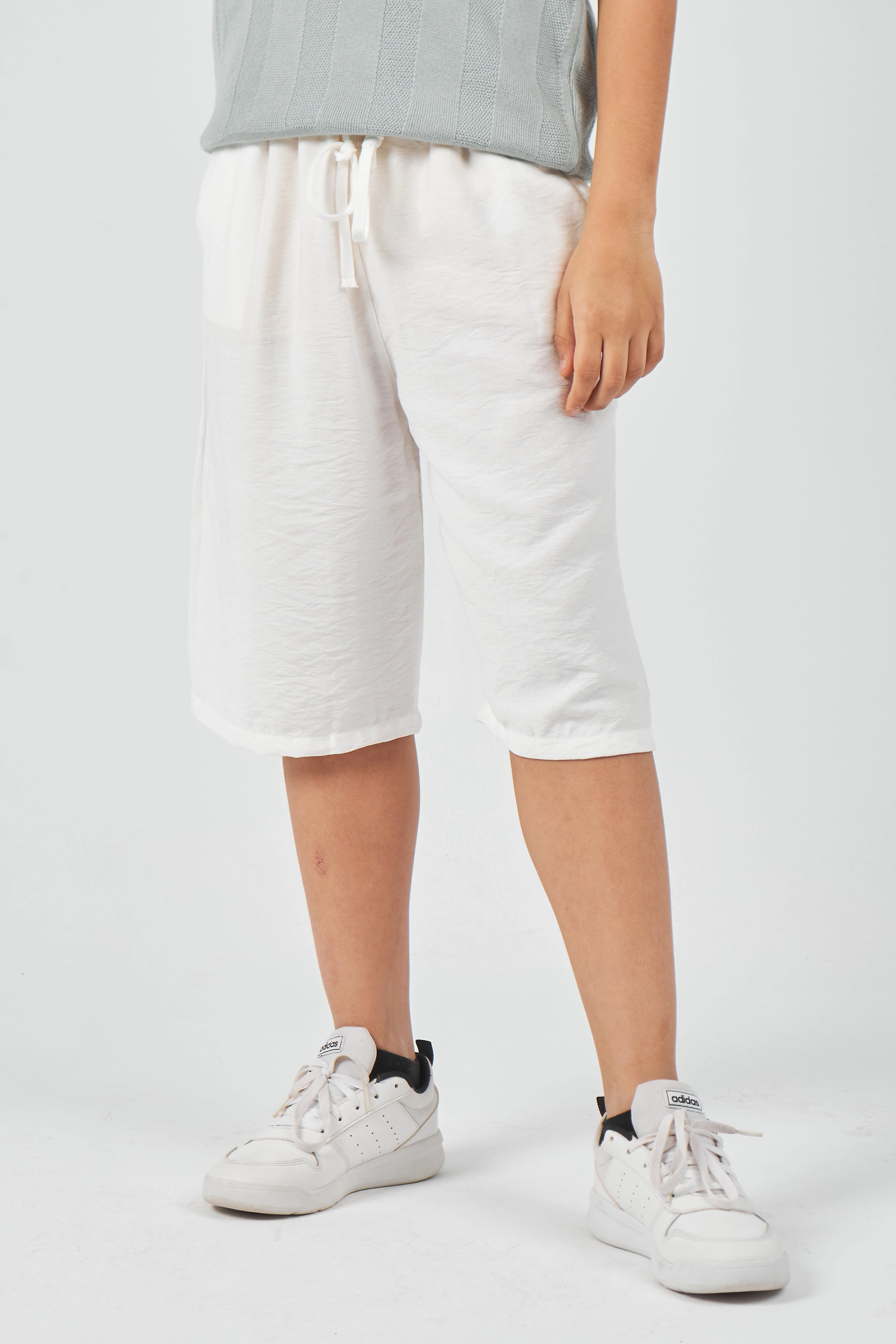 White Boys Woven Short