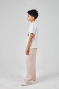 Beige Boys Woven pants