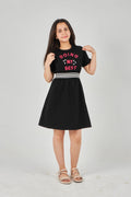 فستان بناتي أسود