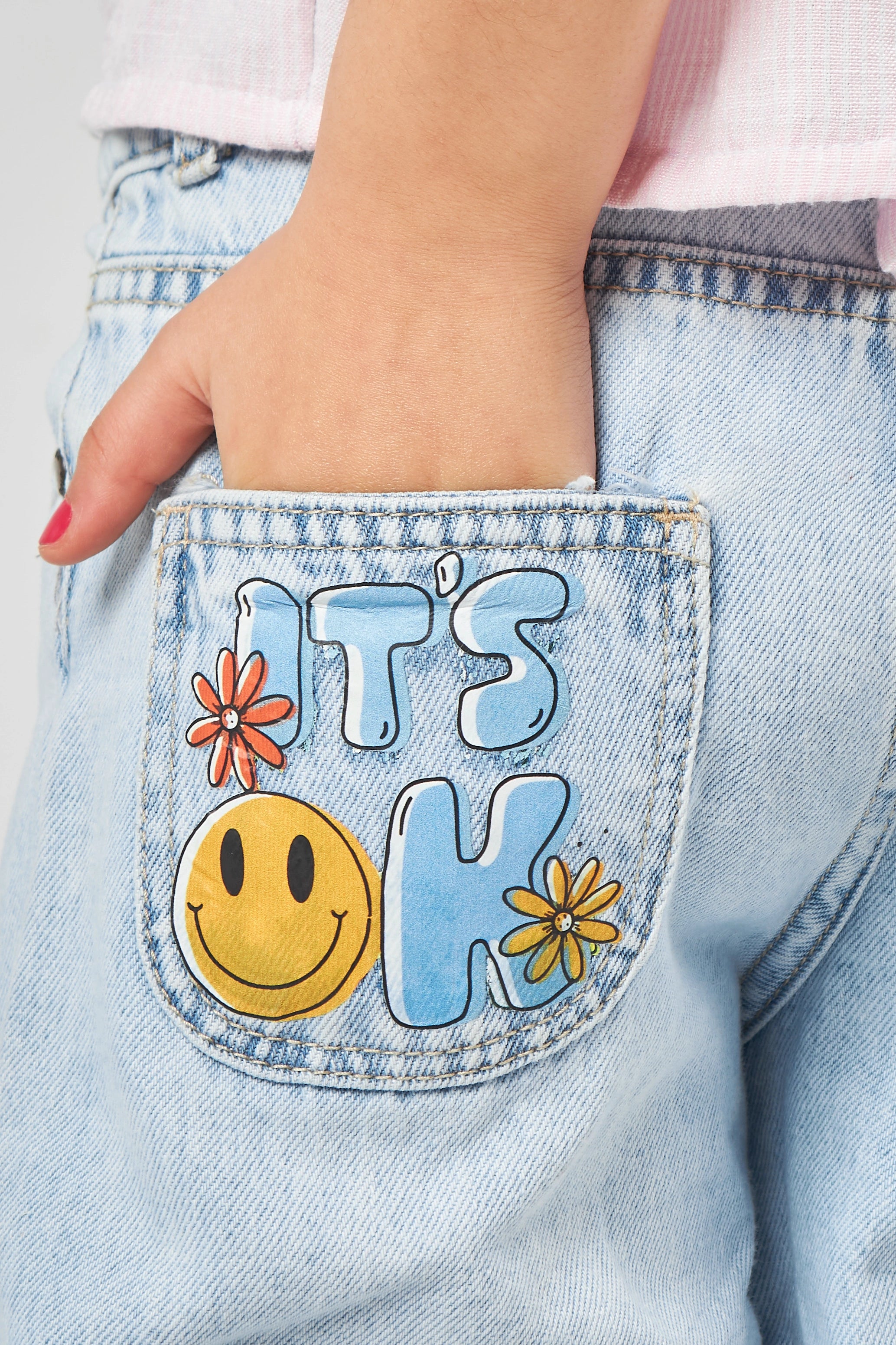 Girls Light  Denim  pants