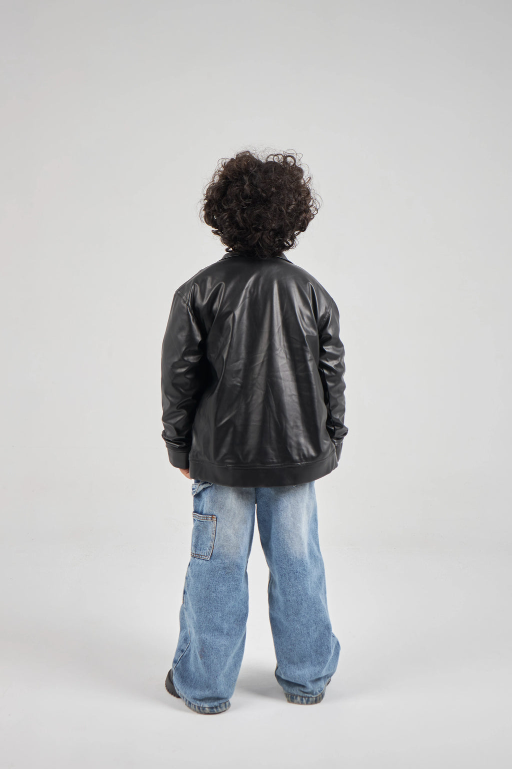 Boys Black Leather Jacket