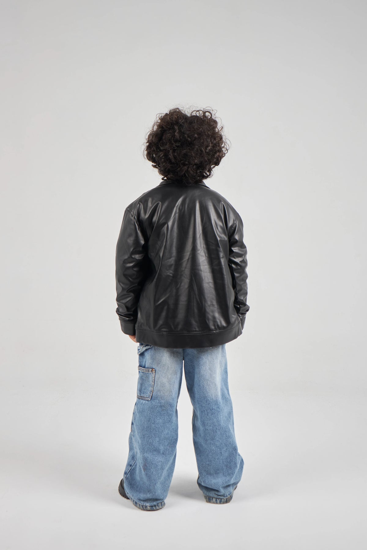 Boys Black Leather Jacket