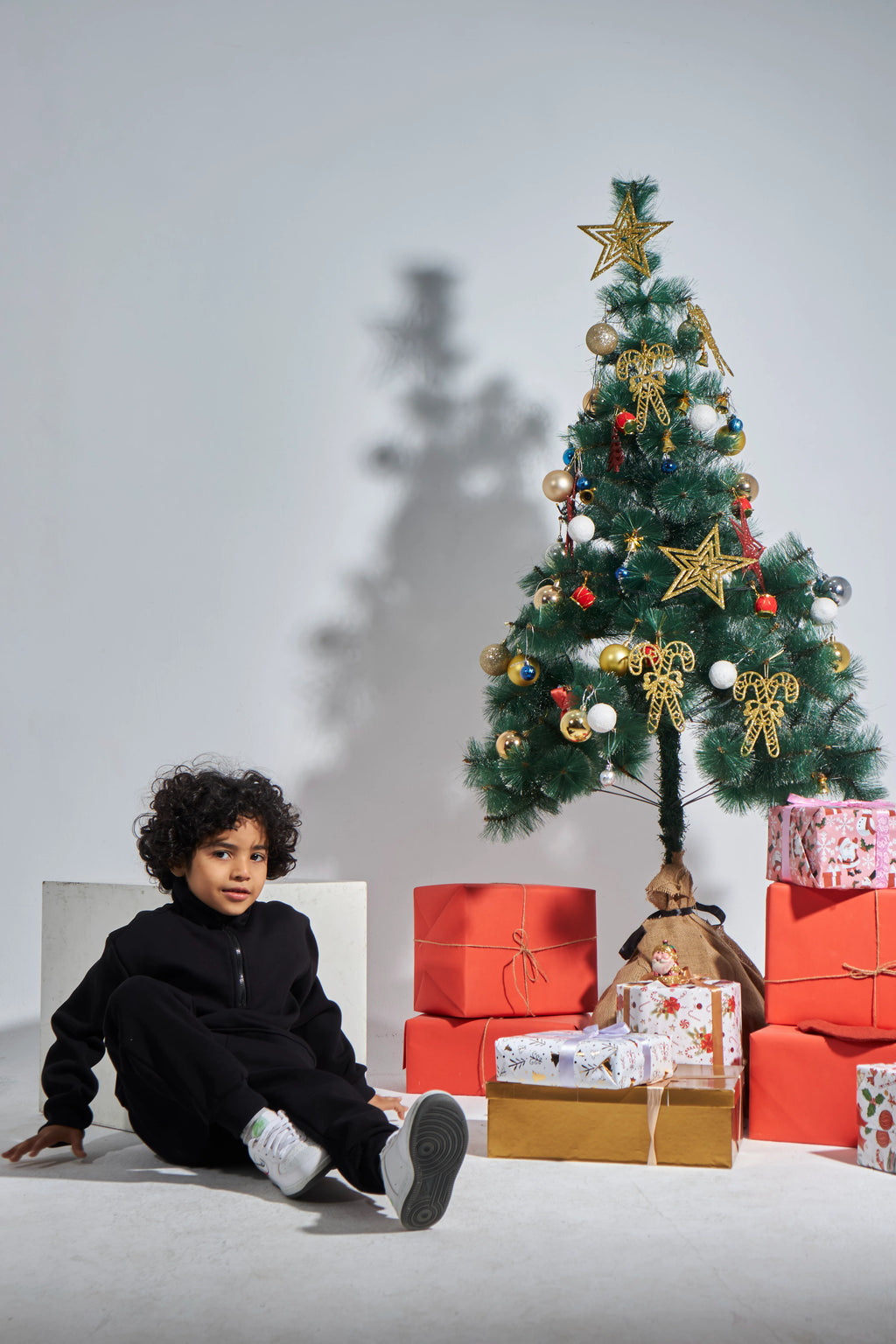 Boys Black Knit Set