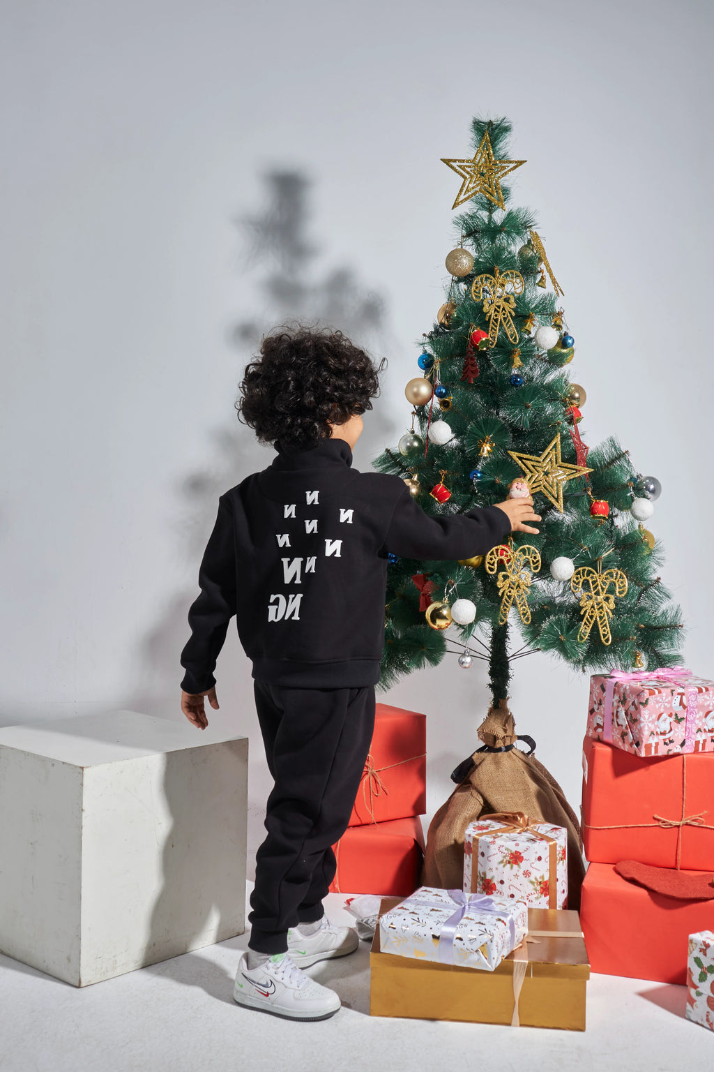 Boys Black Knit Set