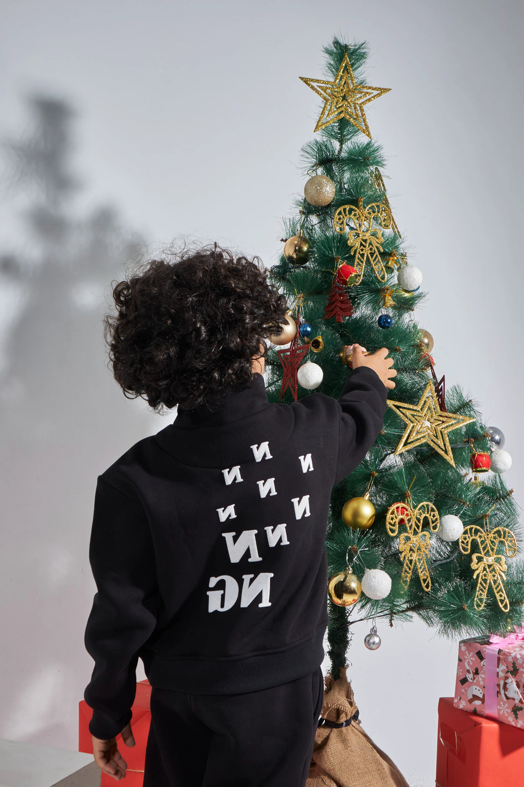 Boys Black Knit Set