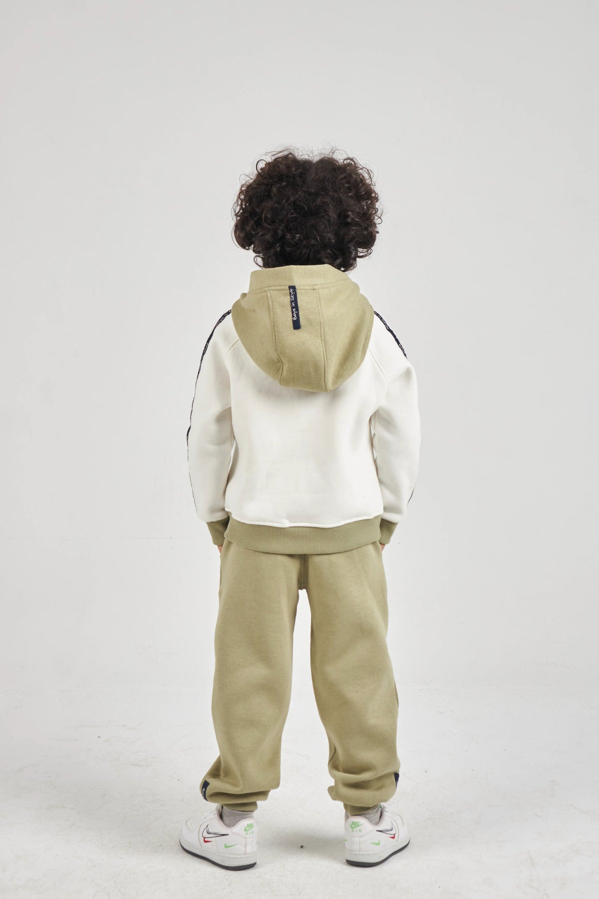 Boys Ecru & Khaki Knit Set