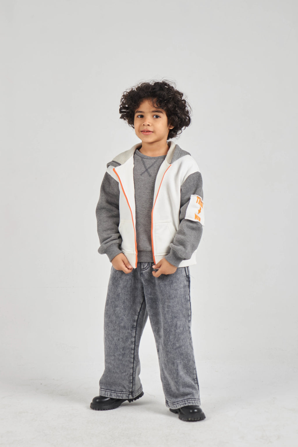 Unisex Grey Washed Knit Pants