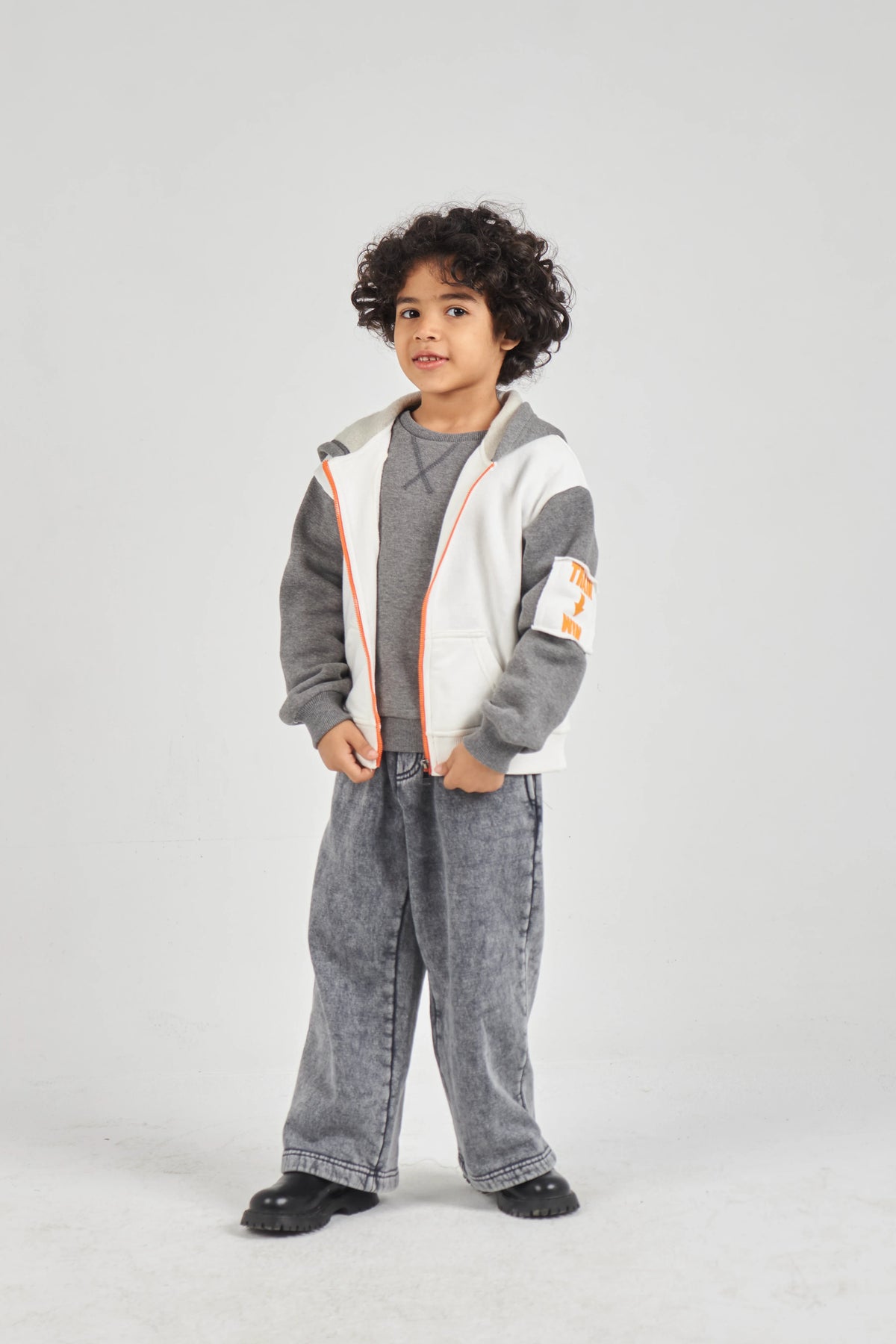 Unisex Grey Washed Knit Pants