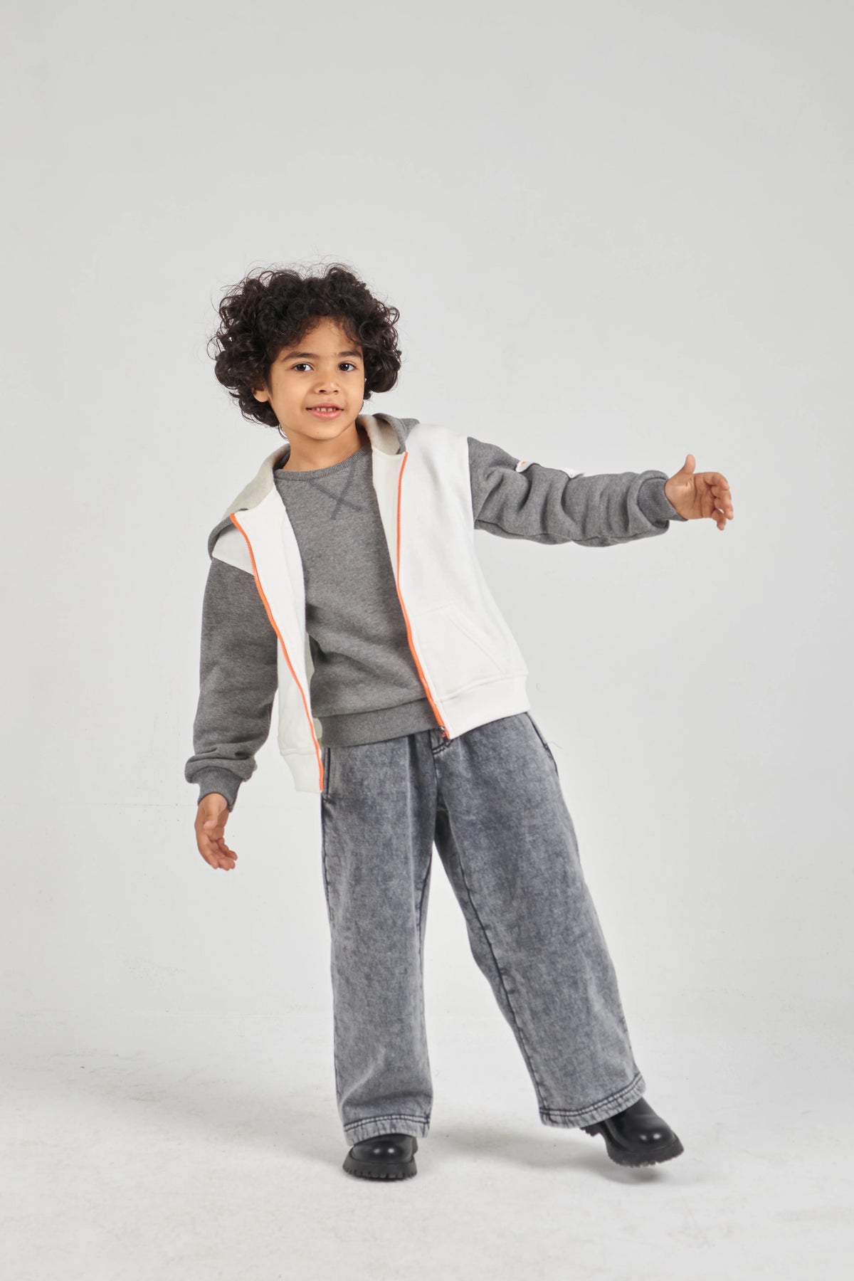 Unisex Grey Washed Knit Pants