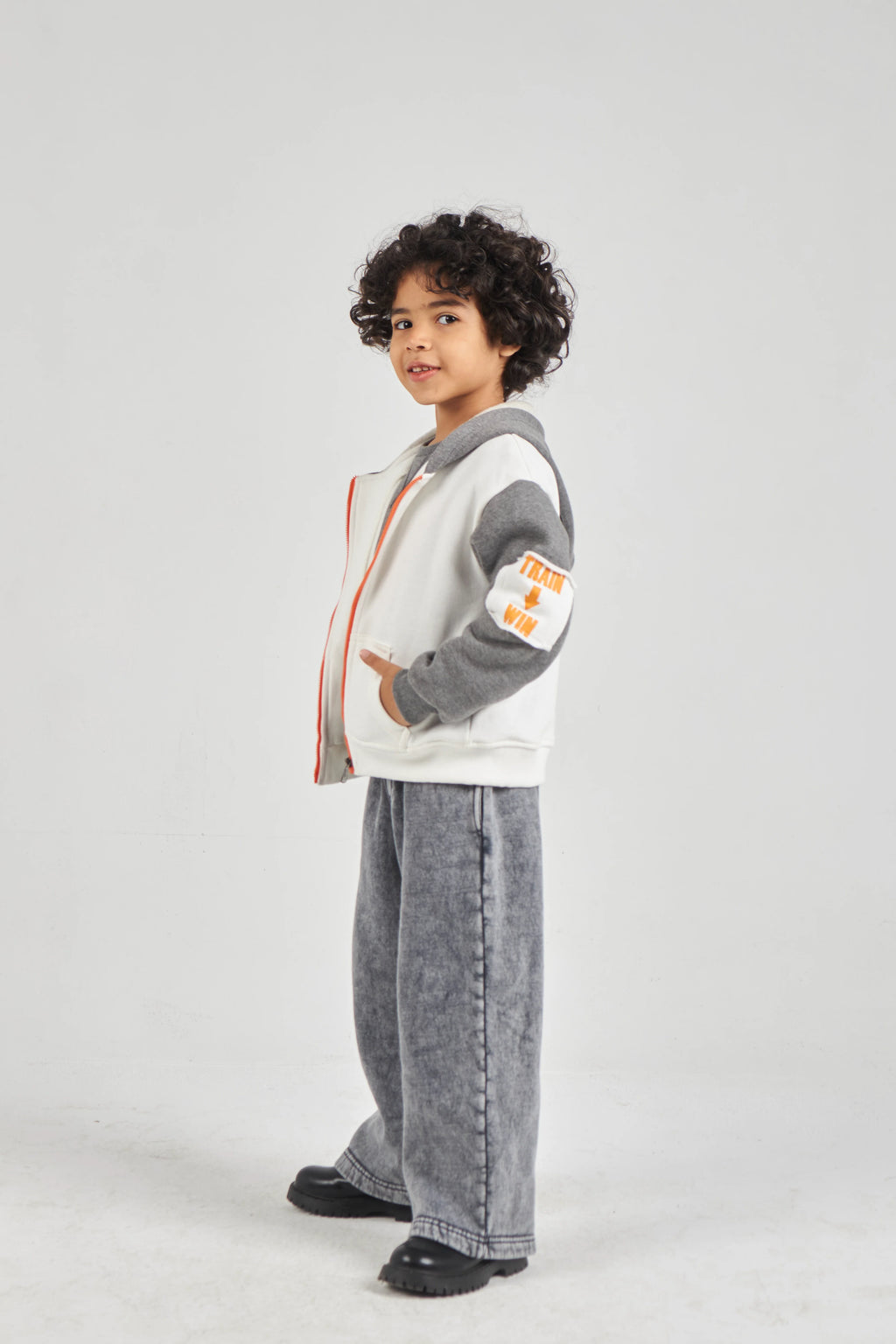 Unisex Grey Washed Knit Pants