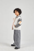 Unisex Grey Washed Knit Pants