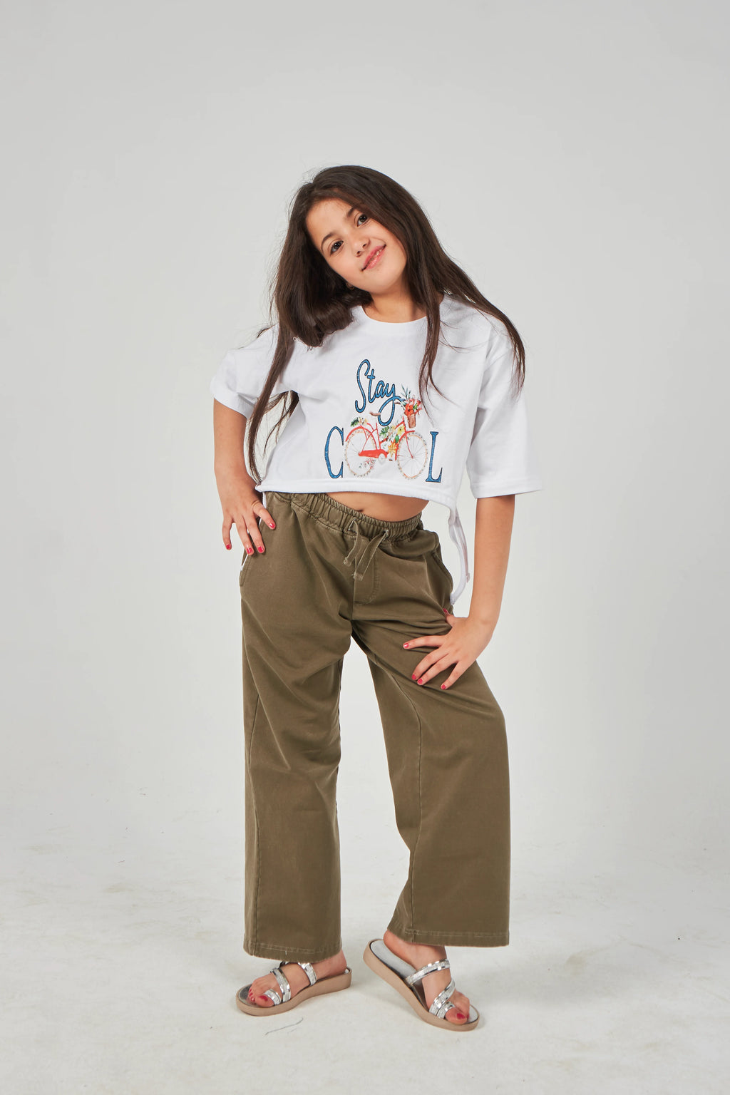 Unisex Kakhi Washed Knit Pants