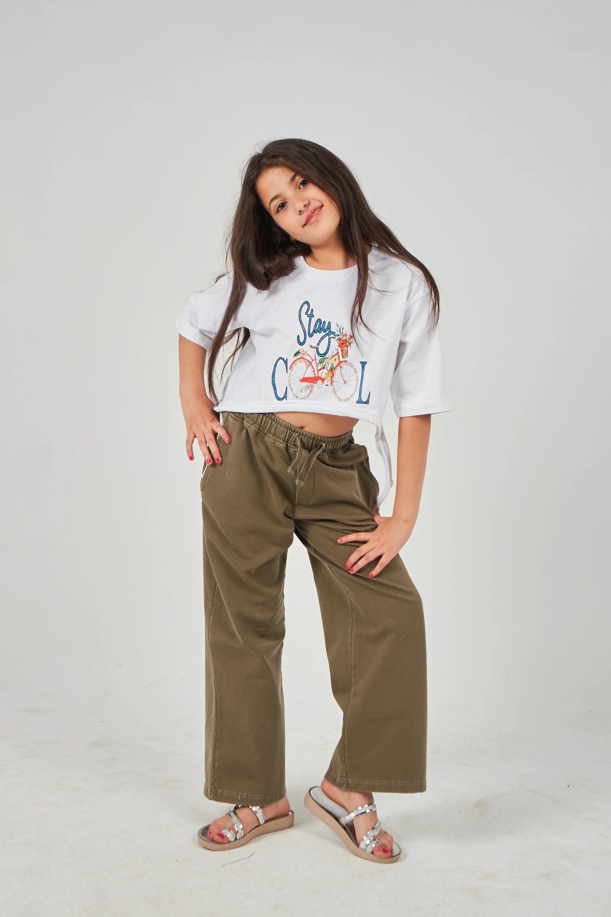 Unisex Kakhi Washed Knit Pants