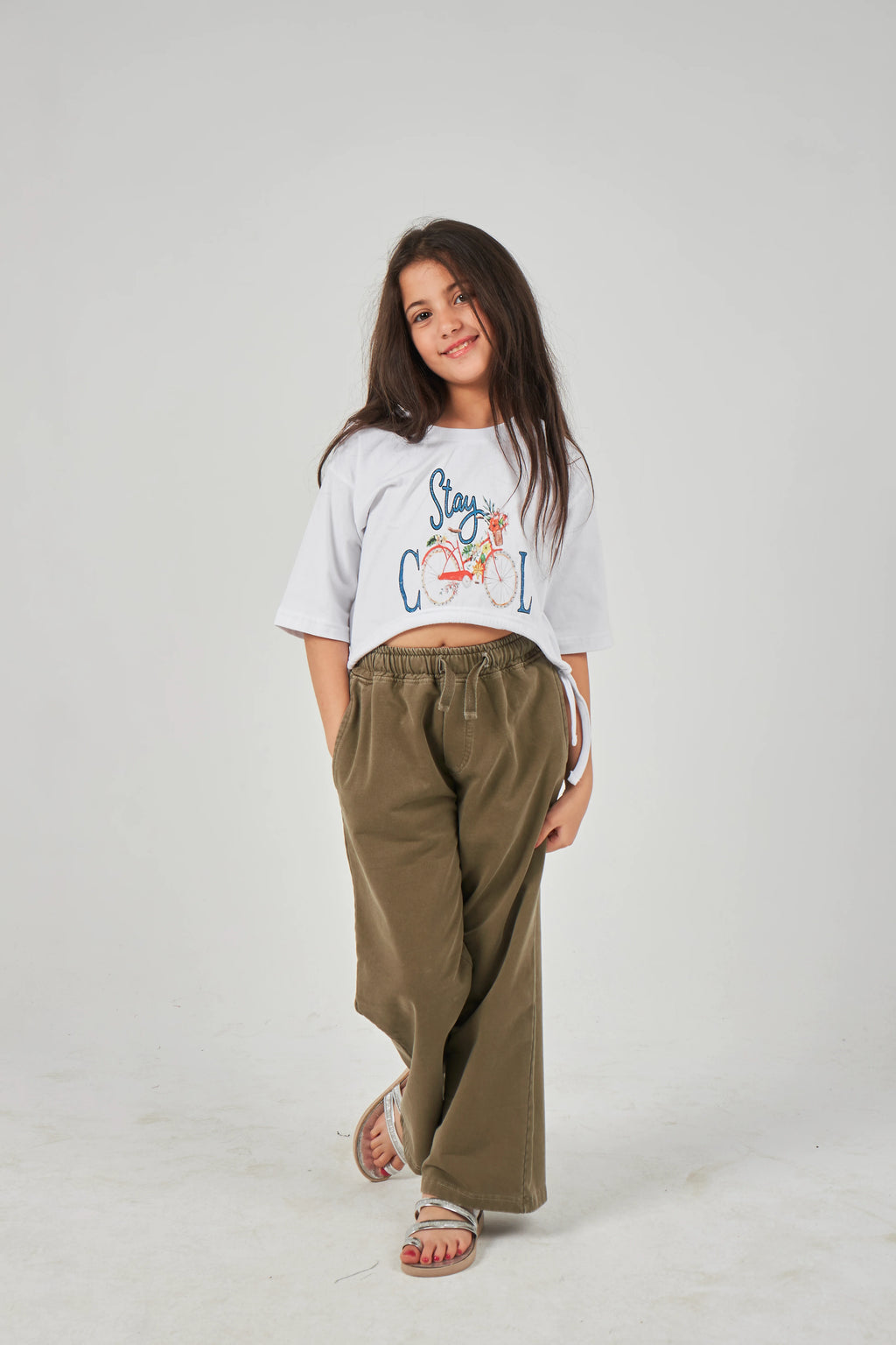 Unisex Kakhi Washed Knit Pants