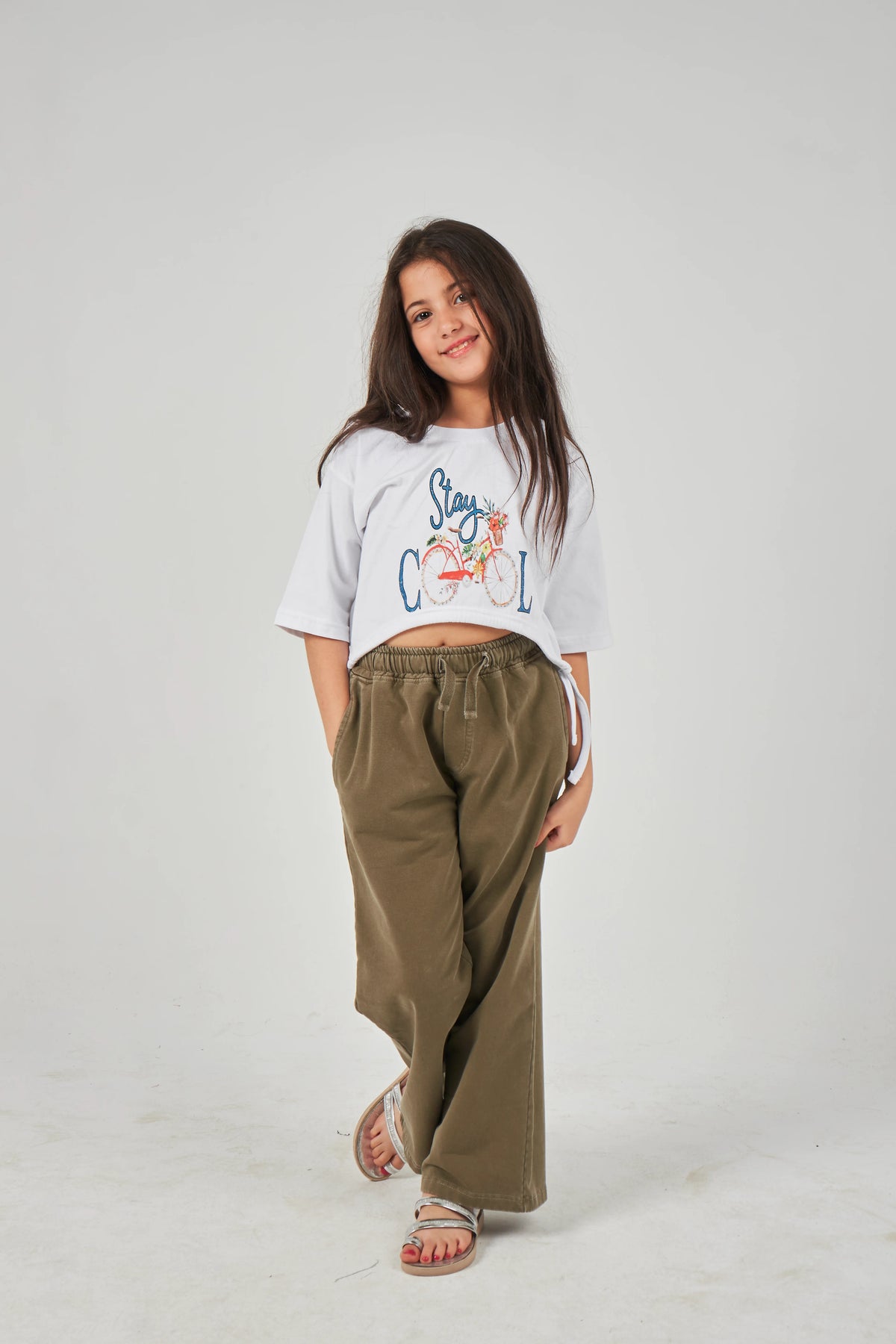 Unisex Kakhi Washed Knit Pants