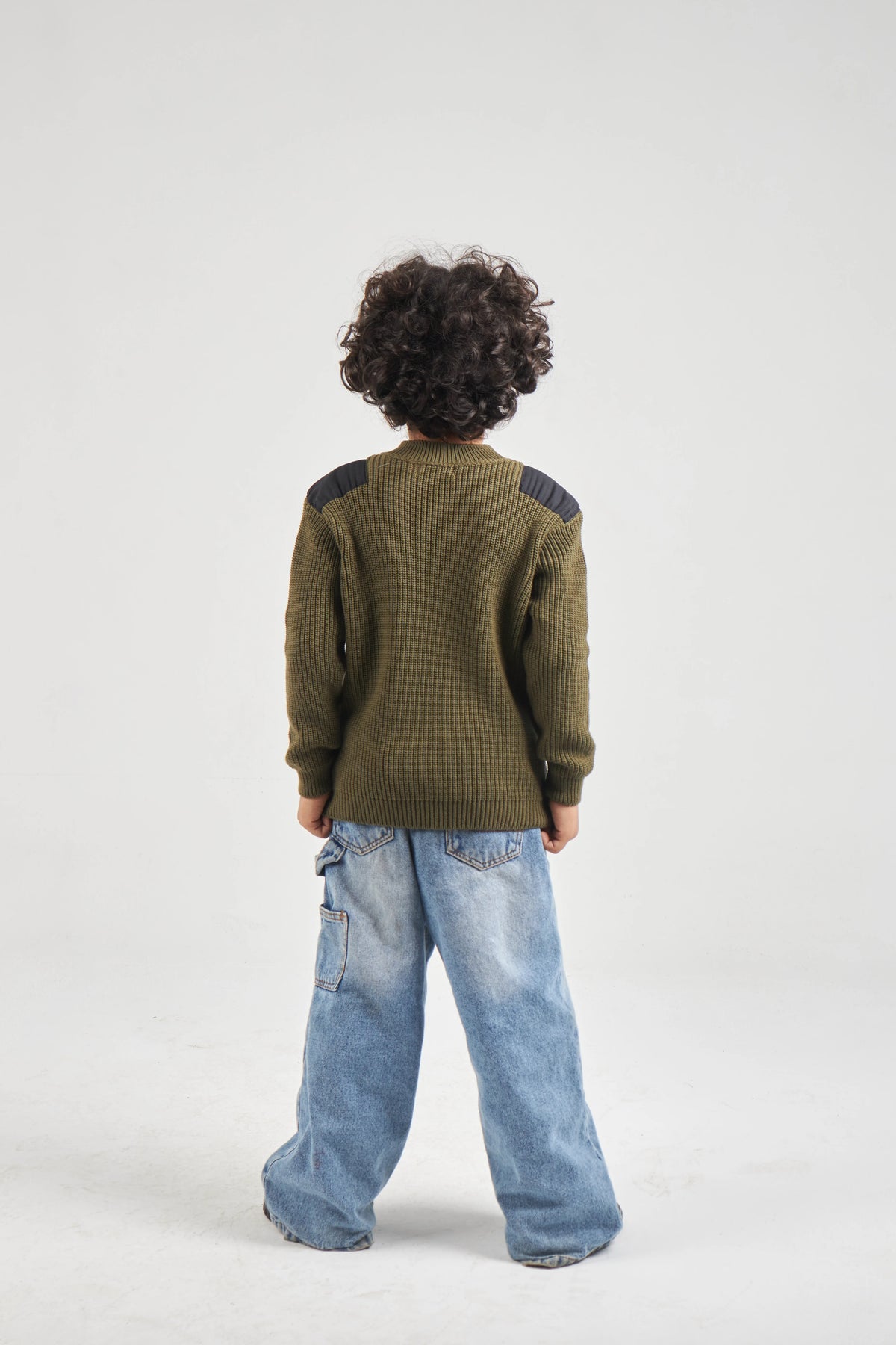 Boys Khaki Knit Pullover
