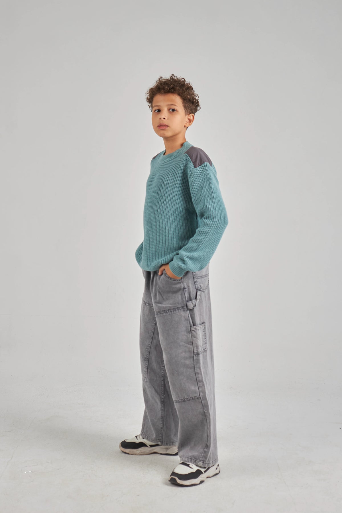 Boys Mint Green Knit Pullover