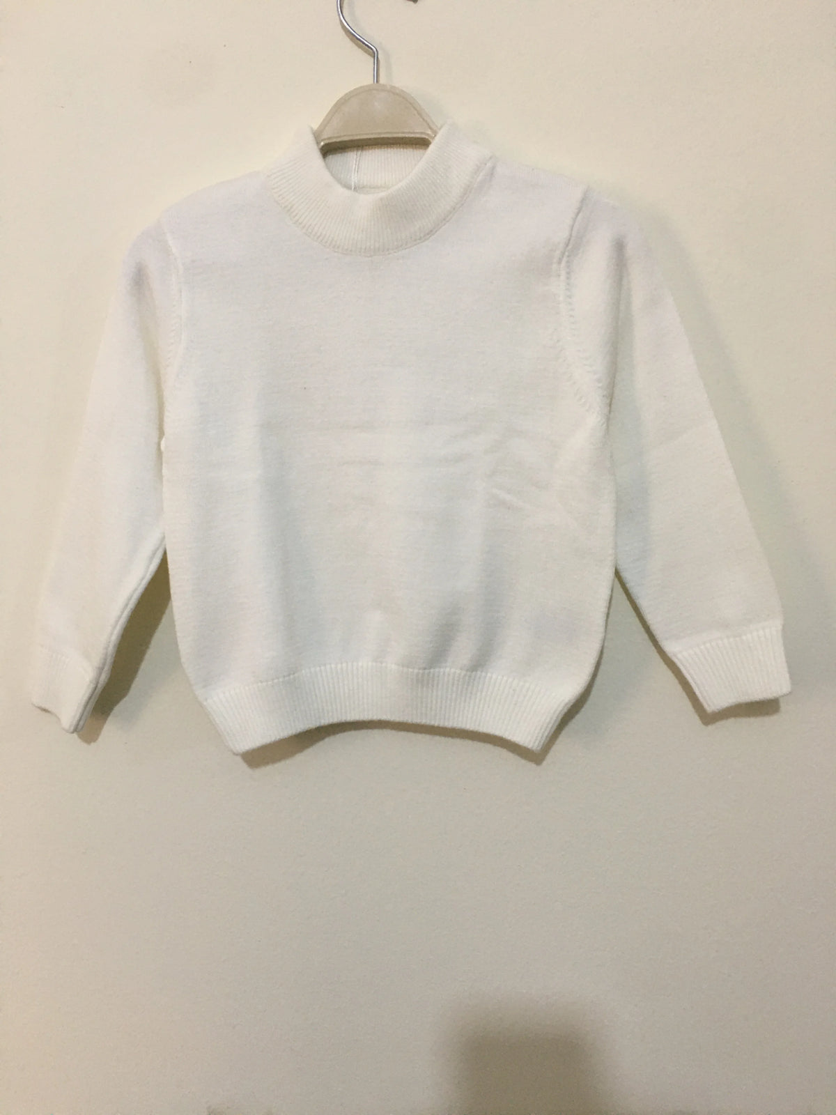 Boys Ecru Knit Pullover