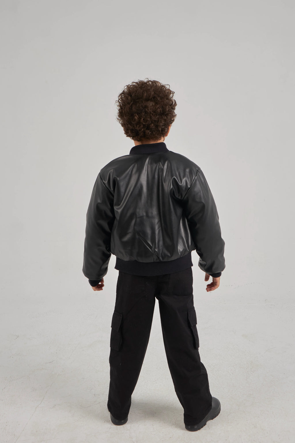 Boys Black Leather Jacket