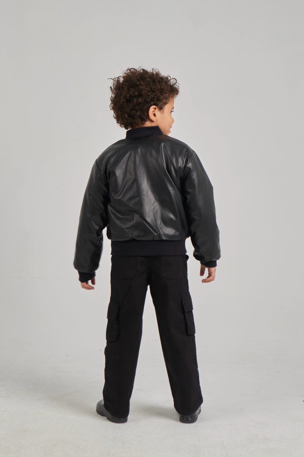 Boys Black Leather Jacket