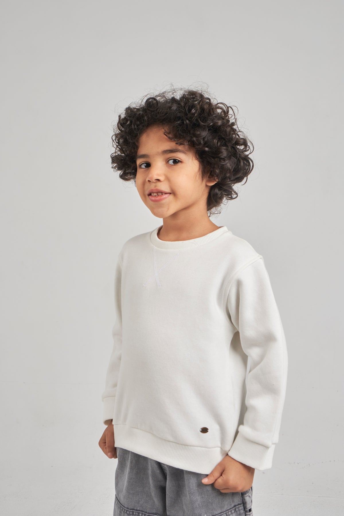 Unisex Beige Sweatshirt