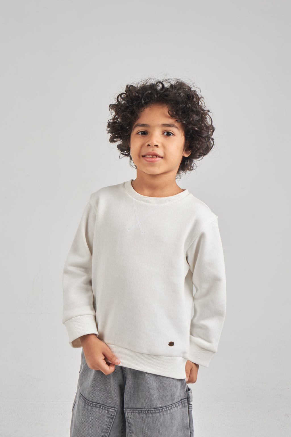 Unisex Beige Sweatshirt