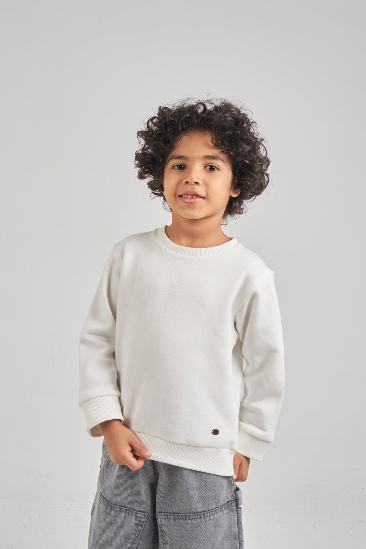 Unisex Beige Sweatshirt