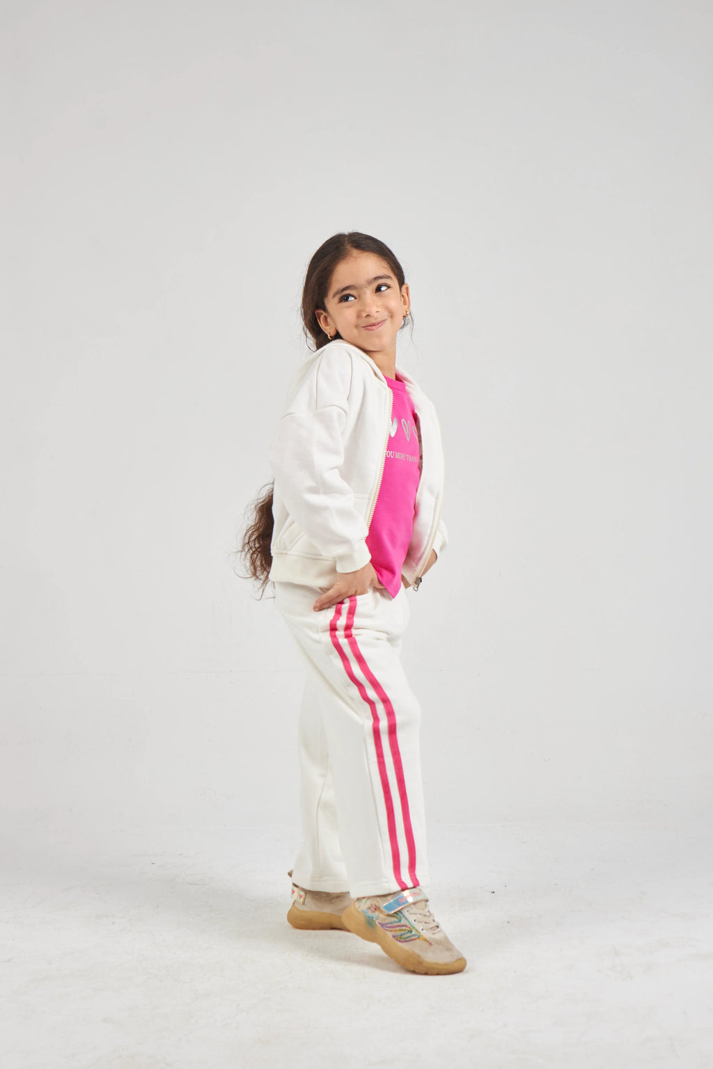 Girls Ecru Knit Set