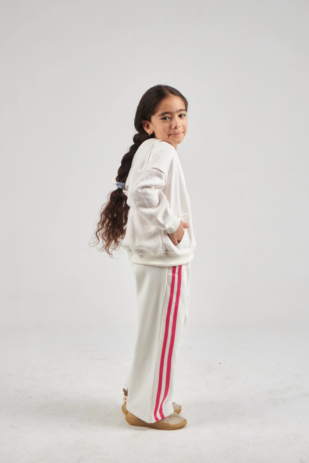 Girls Ecru Knit Set