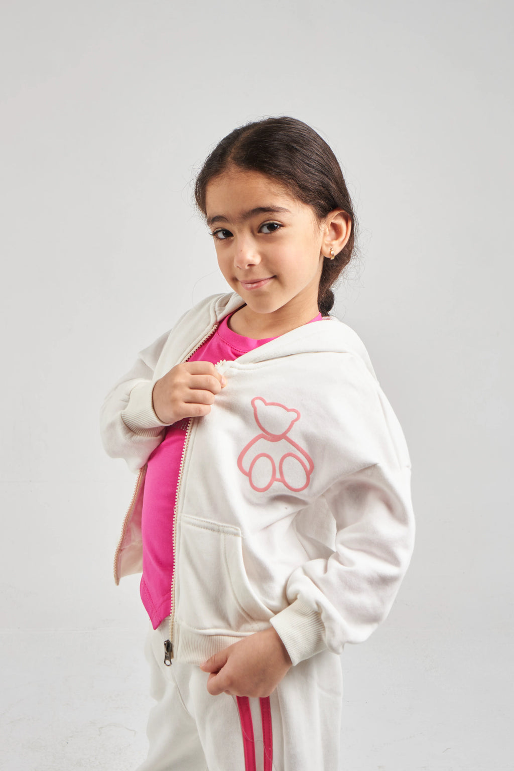 Girls Ecru Knit Set