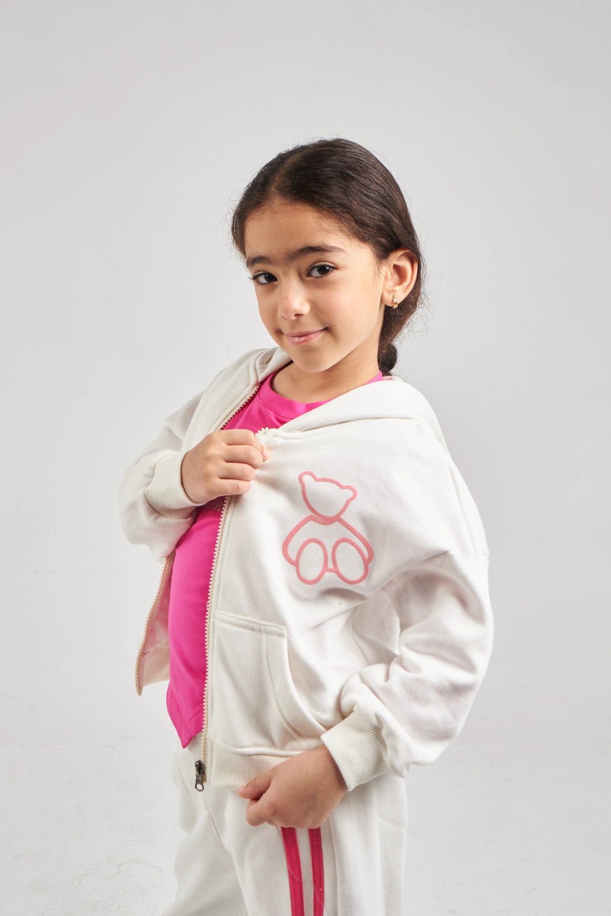 Girls Ecru Knit Set