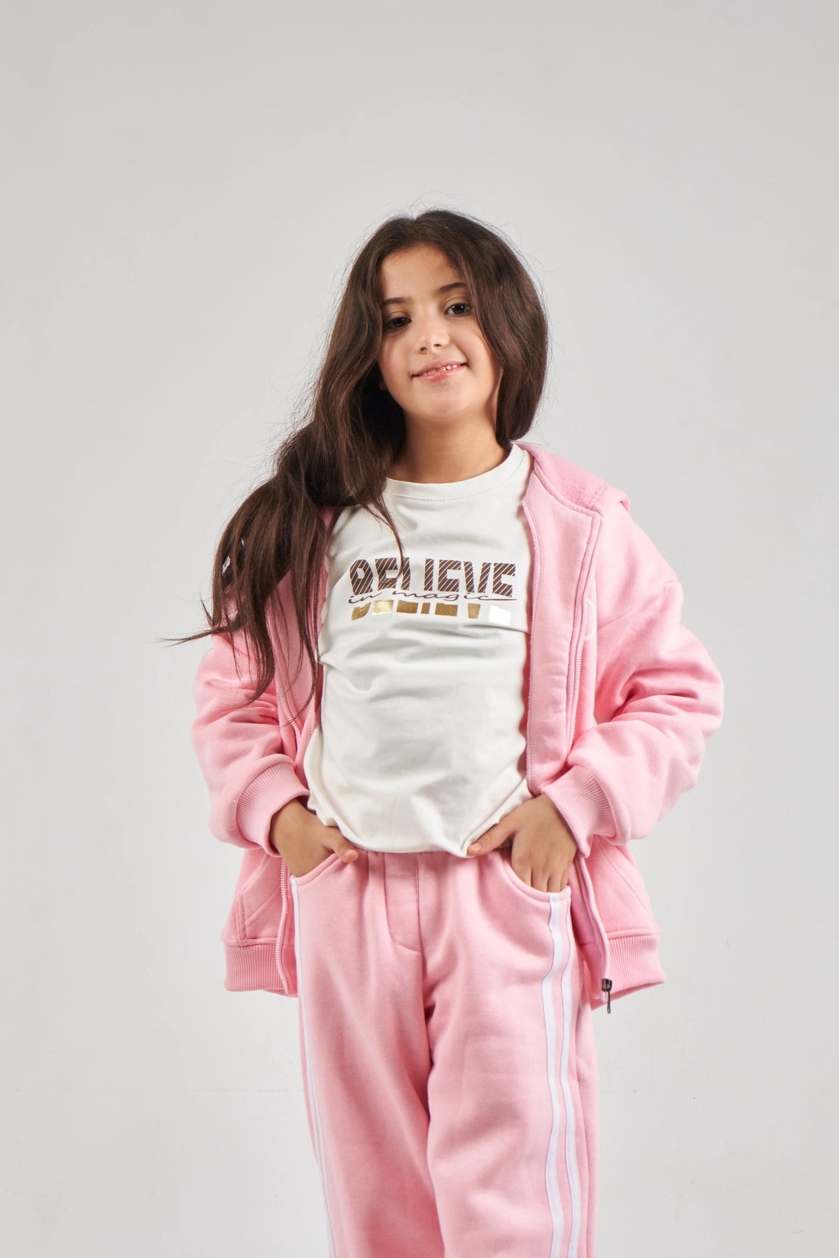 Girls Rose Knit Set