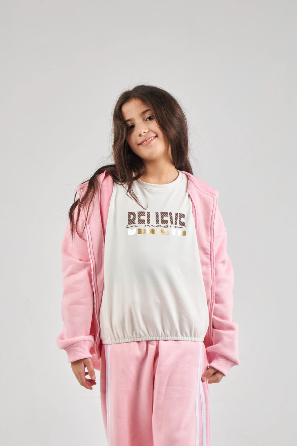 Girls Rose Knit Set