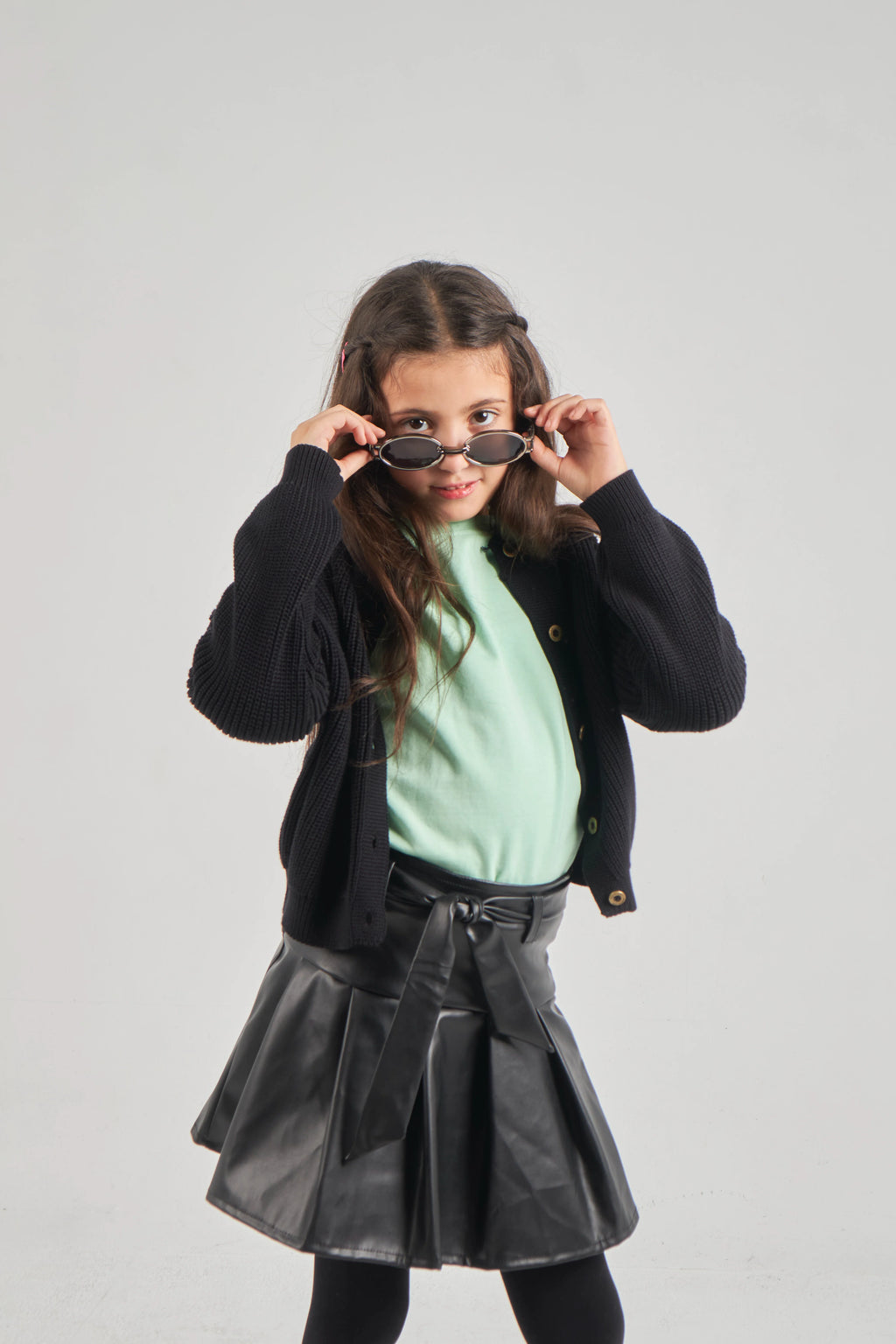 Girls Black Knit Jacket